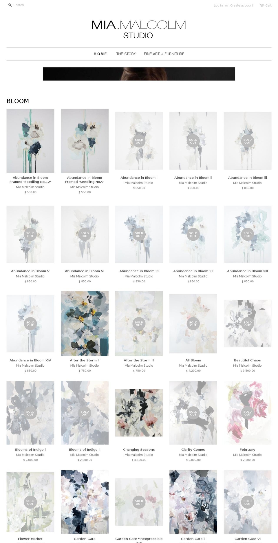 miamalcolmstudio.com — Shopify storefront screenshot