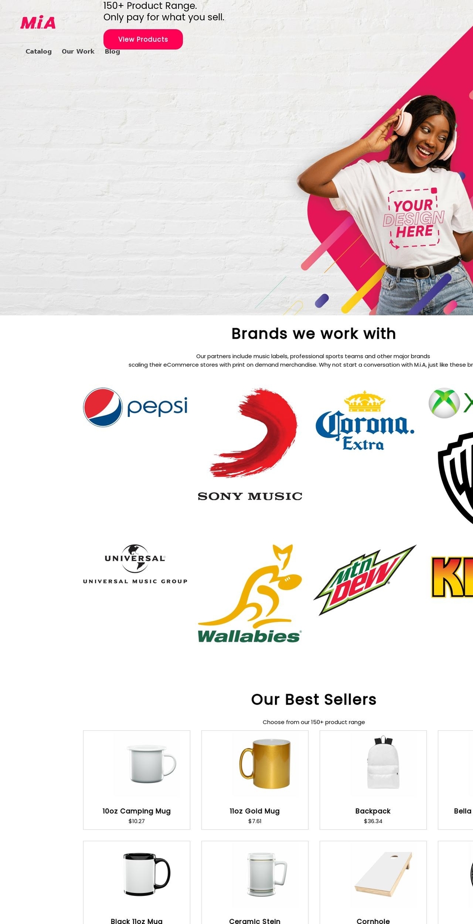 miamerchandise.com shopify website screenshot