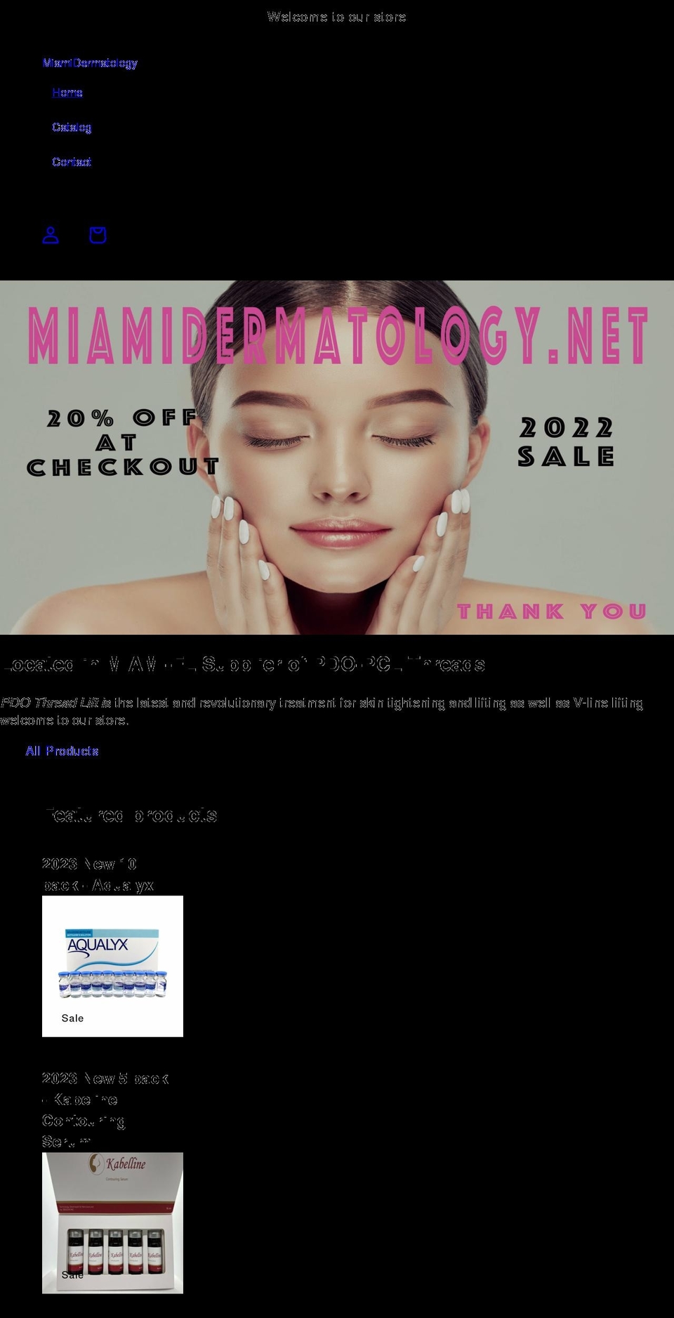 miamidermatology.net shopify website screenshot