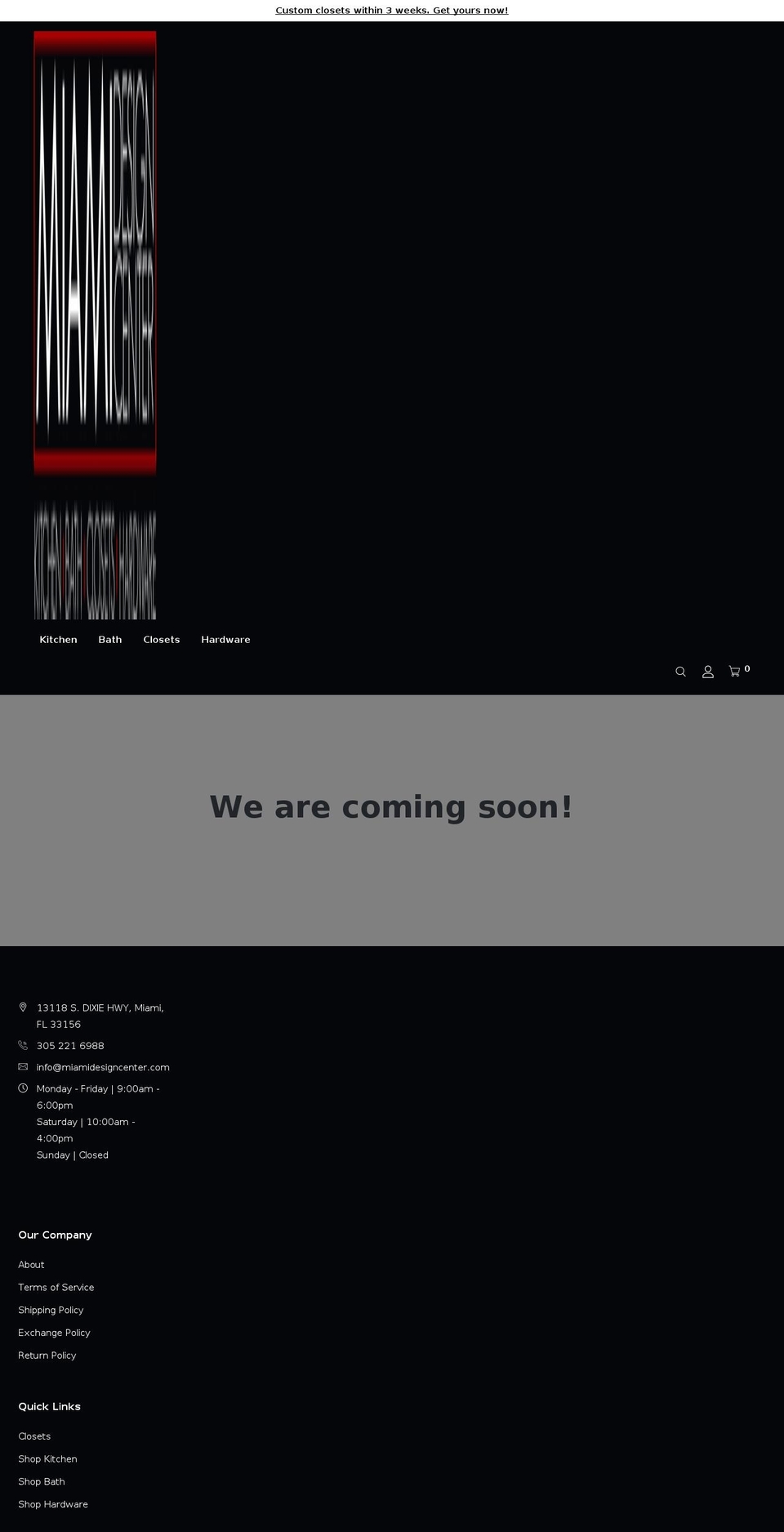 miamidesigncenter.myshopify.com shopify website screenshot