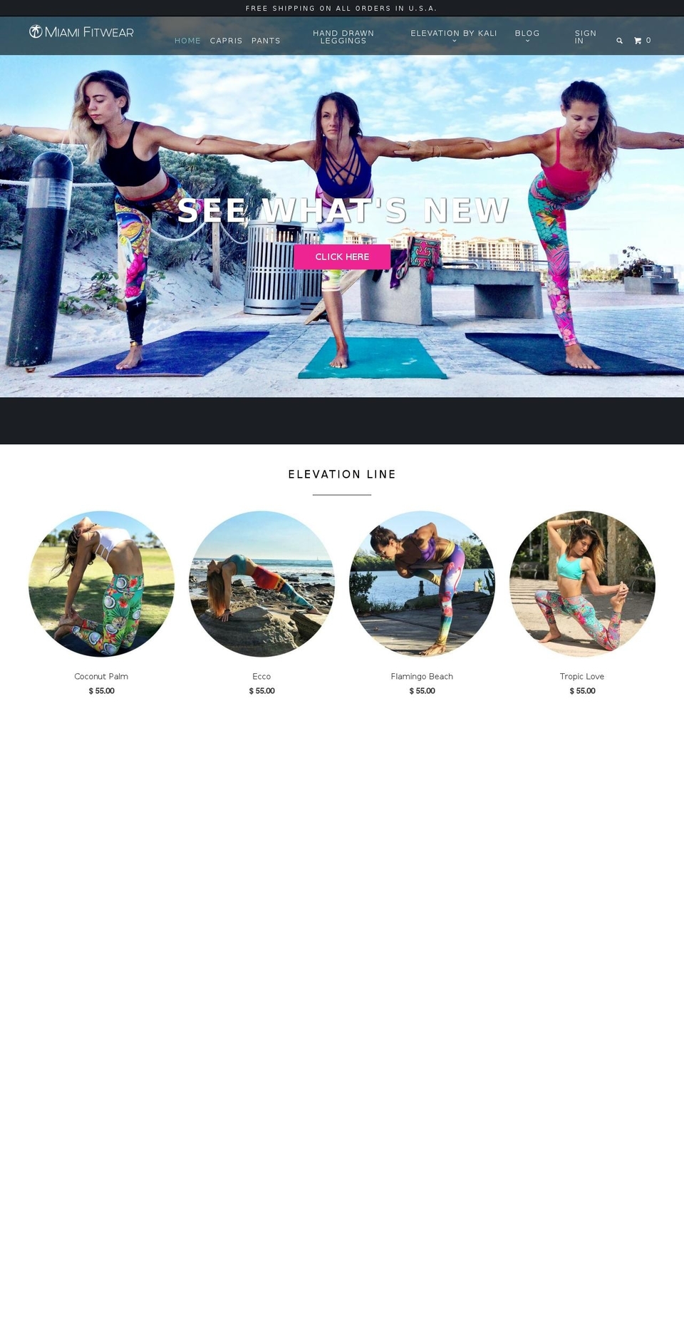 miamifitwear.com shopify website screenshot