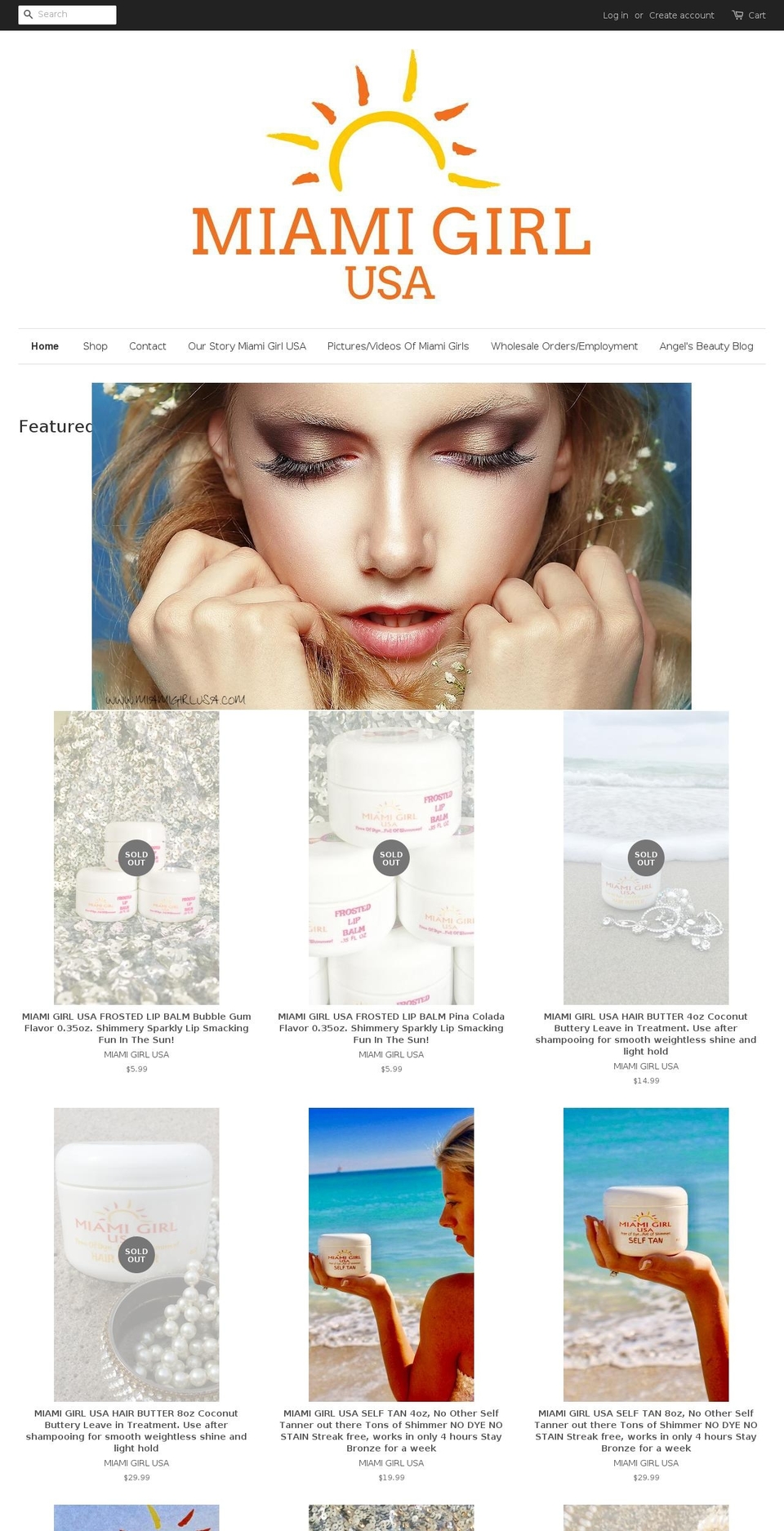 miamigirl.org shopify website screenshot