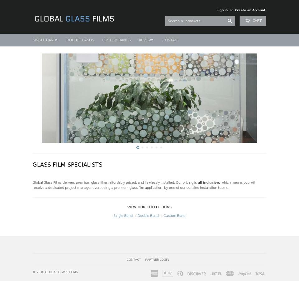 miamiglassfilms.com — Shopify storefront screenshot