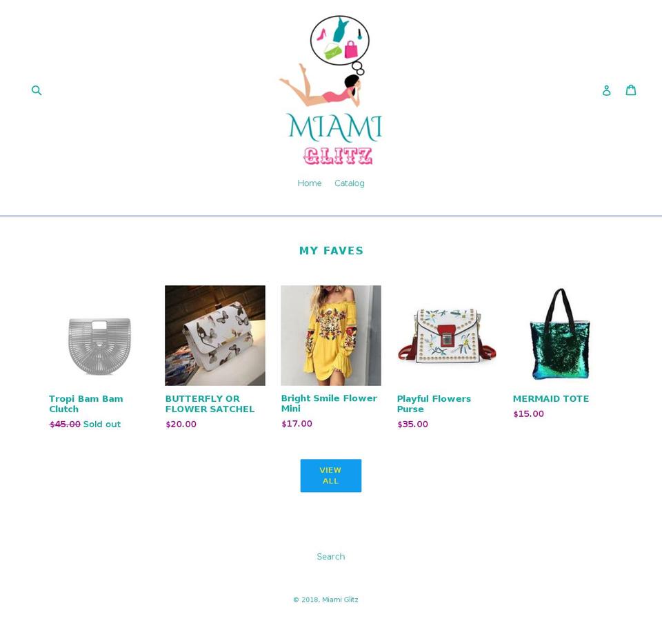 miamiglitz.com — Shopify storefront screenshot