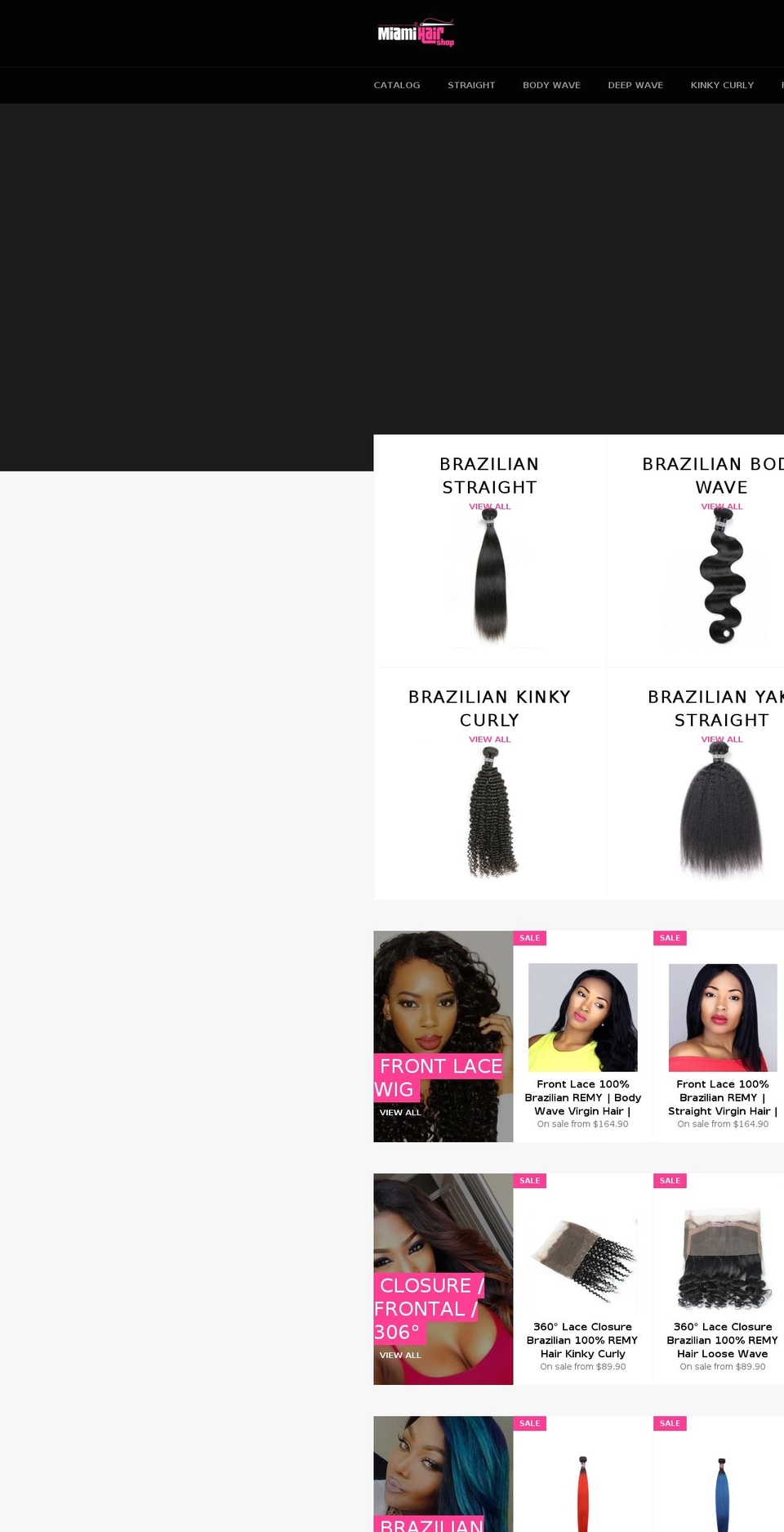 miamihairshop.com shopify website screenshot