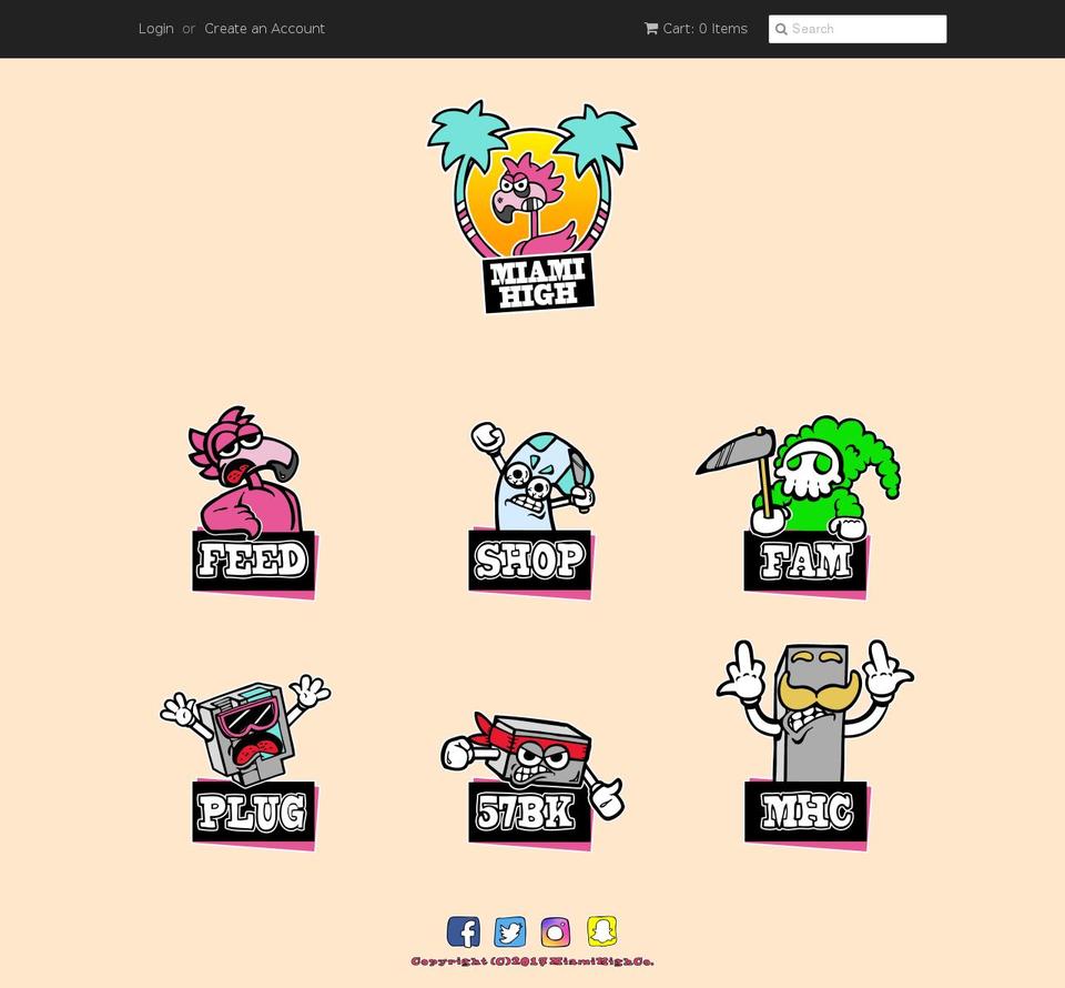 miamihighco.com shopify website screenshot