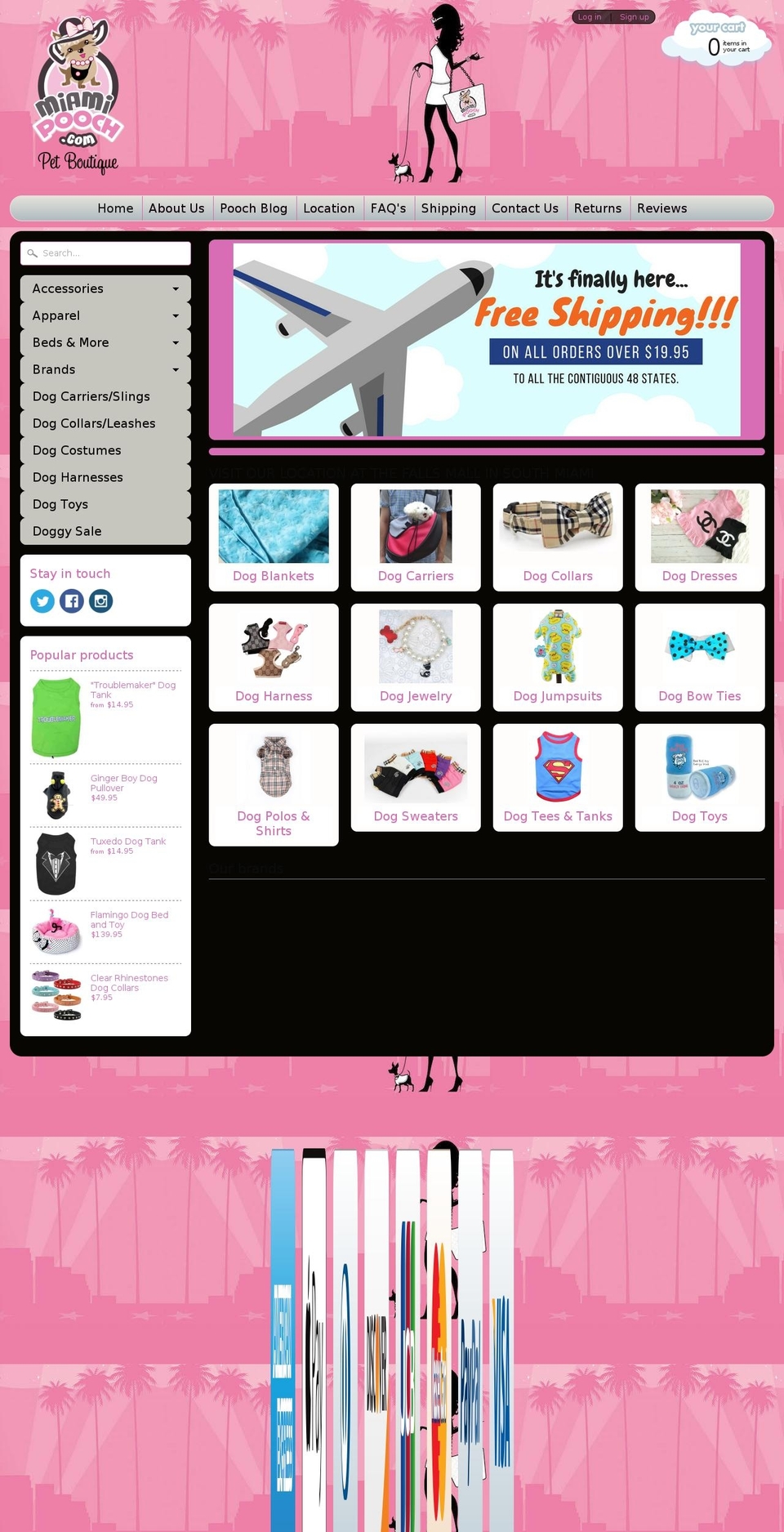 miamipooch.com shopify website screenshot