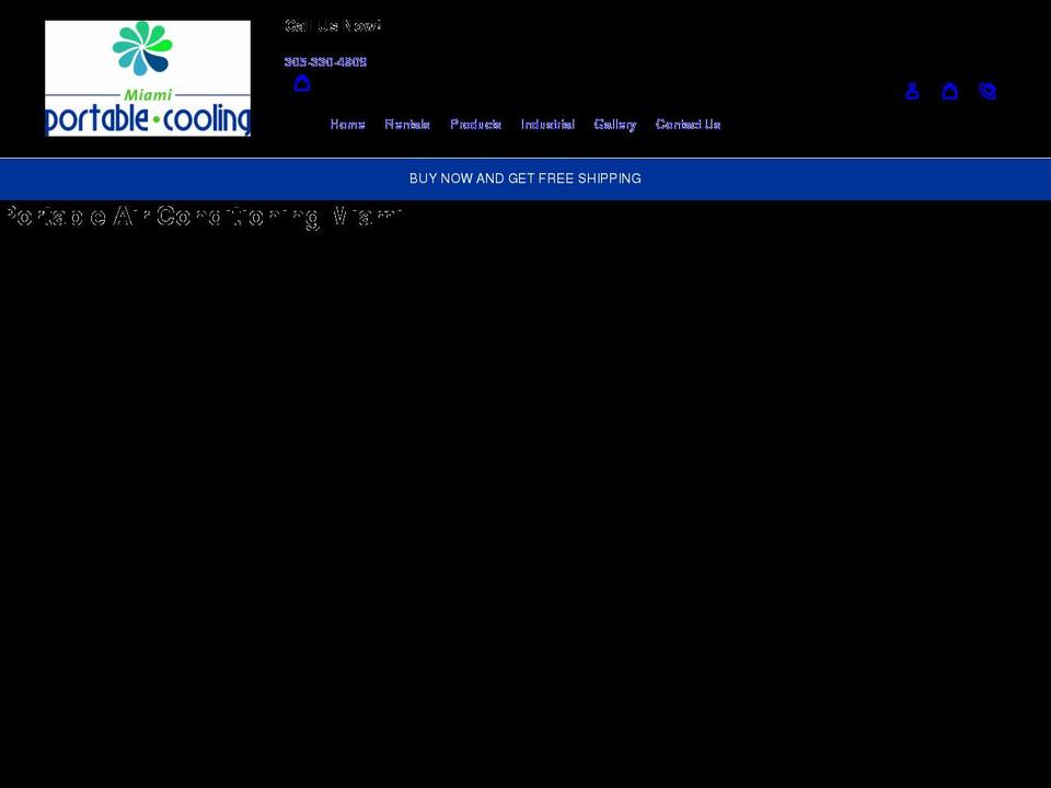 miamiportablecooling.com shopify website screenshot