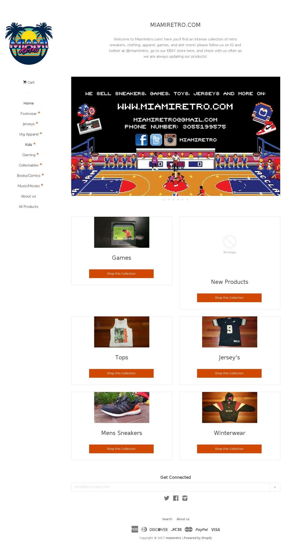 miamiretro.com shopify website screenshot