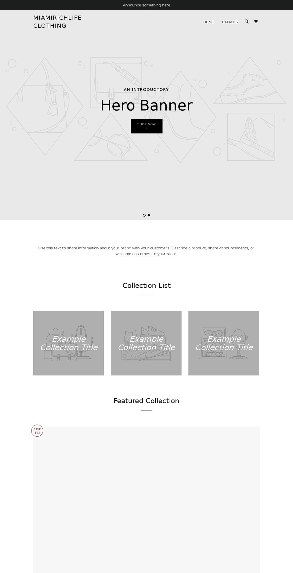 miamirichlife.com shopify website screenshot