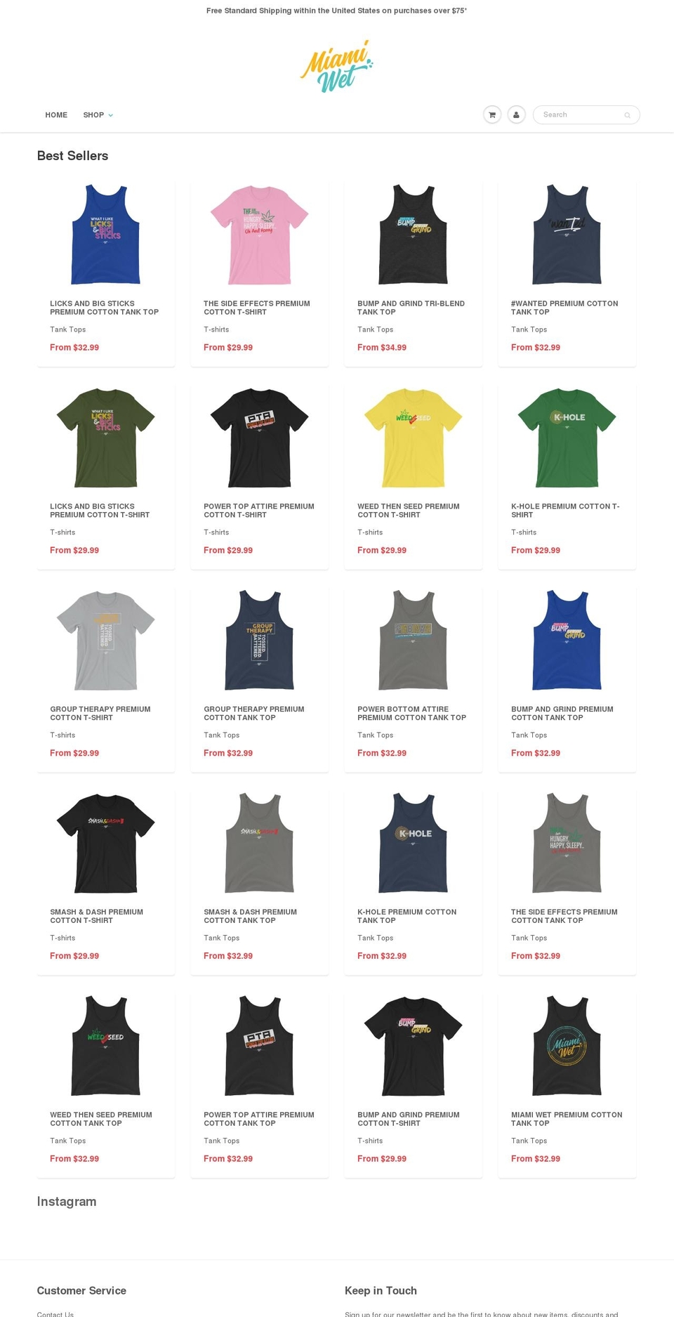 miamiwet.com — Shopify storefront screenshot