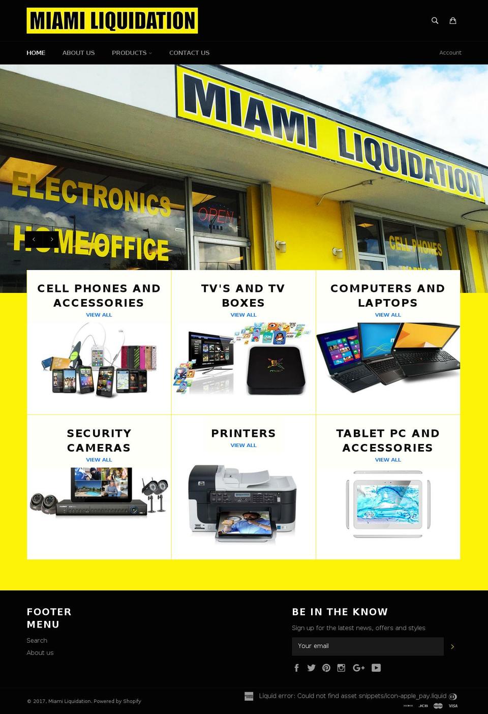 miamiwholesales.com shopify website screenshot