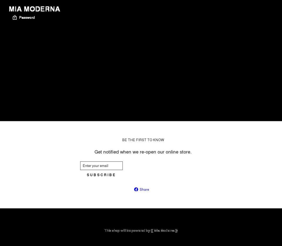 miamoderna.com — Shopify storefront screenshot