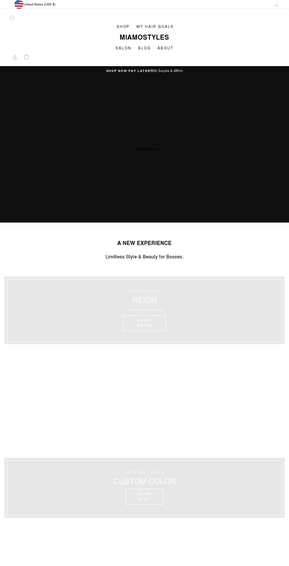 miamostyles.com shopify website screenshot