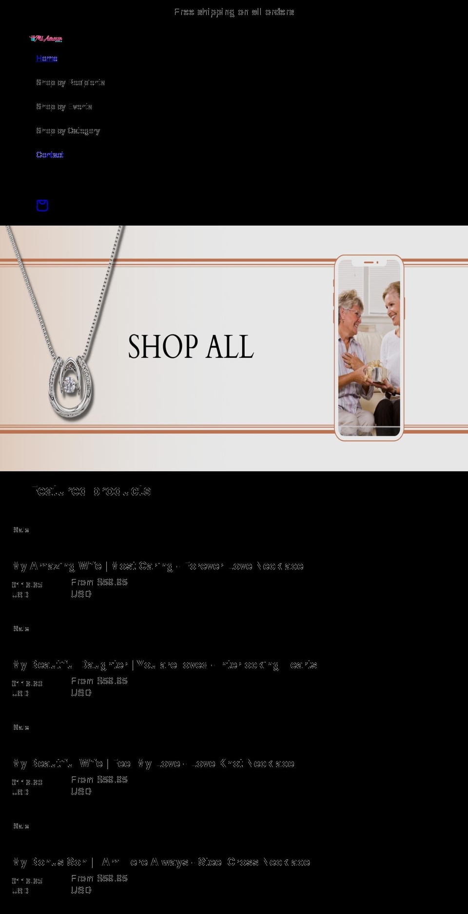 Gifts Shopify theme site example miamourgifts.com