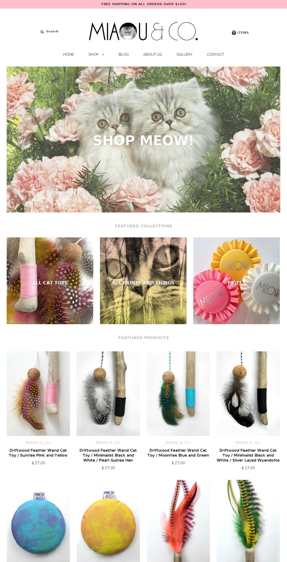 miaouandcompany.com — Shopify storefront screenshot