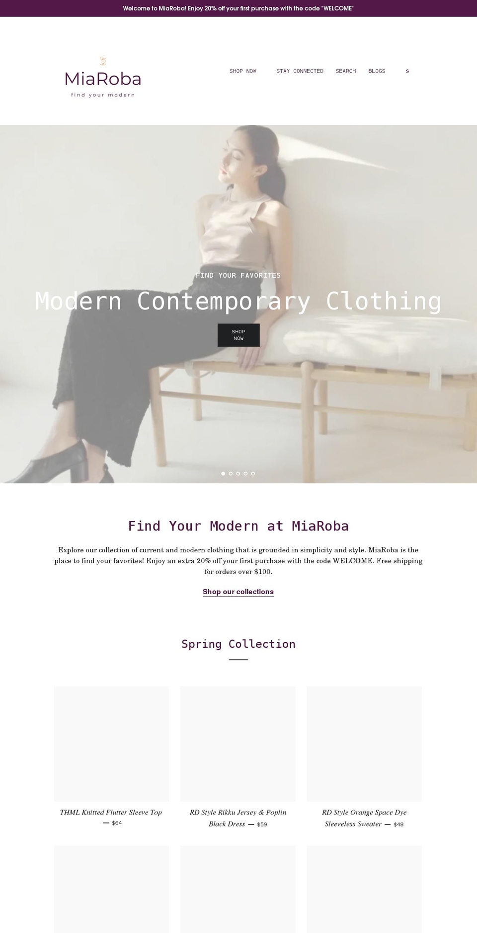 miaroba.com shopify website screenshot
