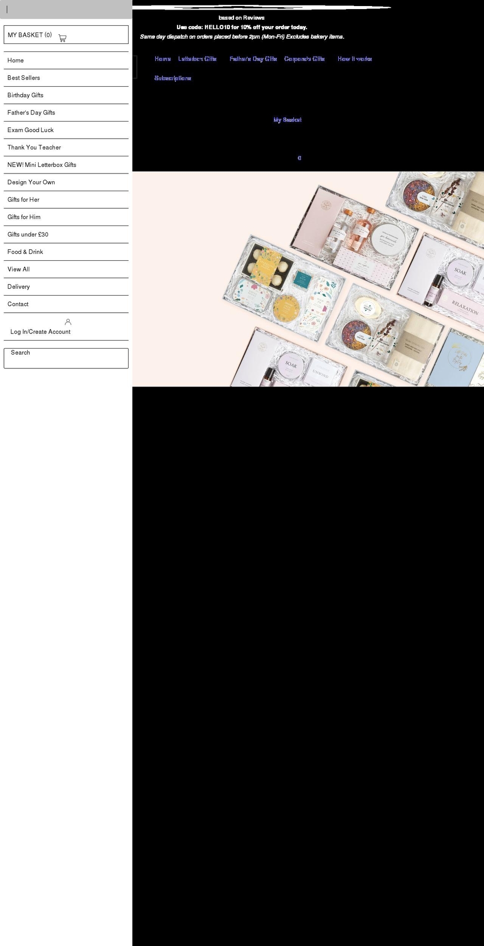 miarosegifts.co.uk shopify website screenshot