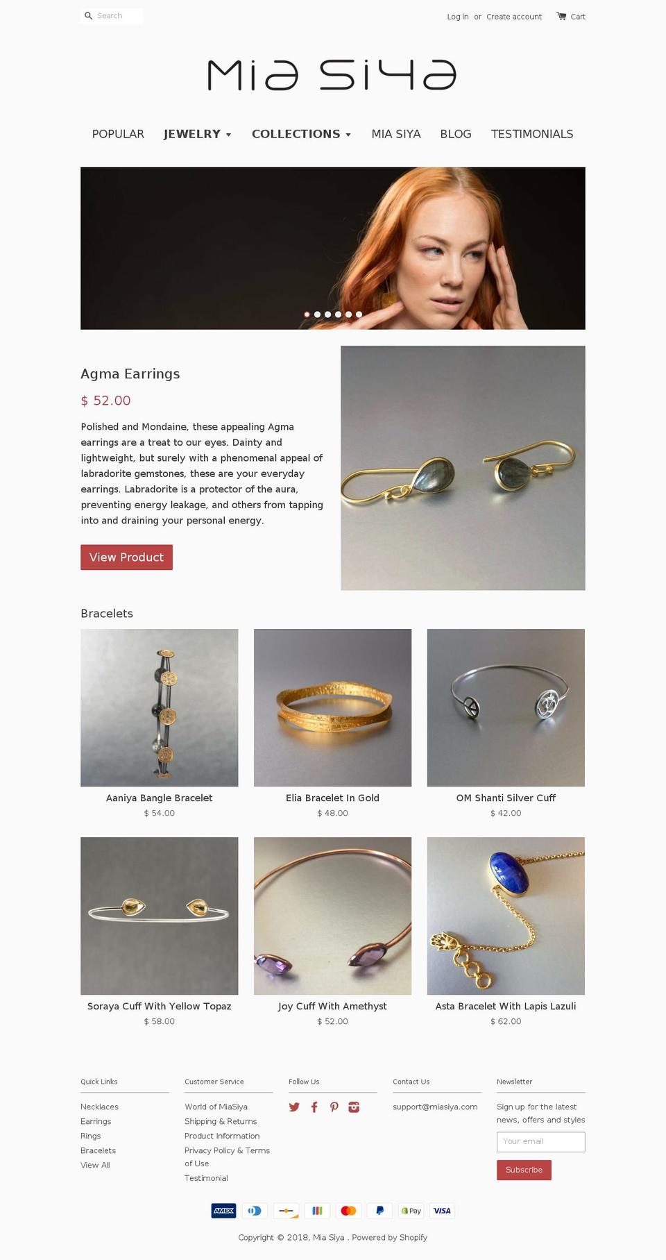 miasiya.com — Shopify storefront screenshot