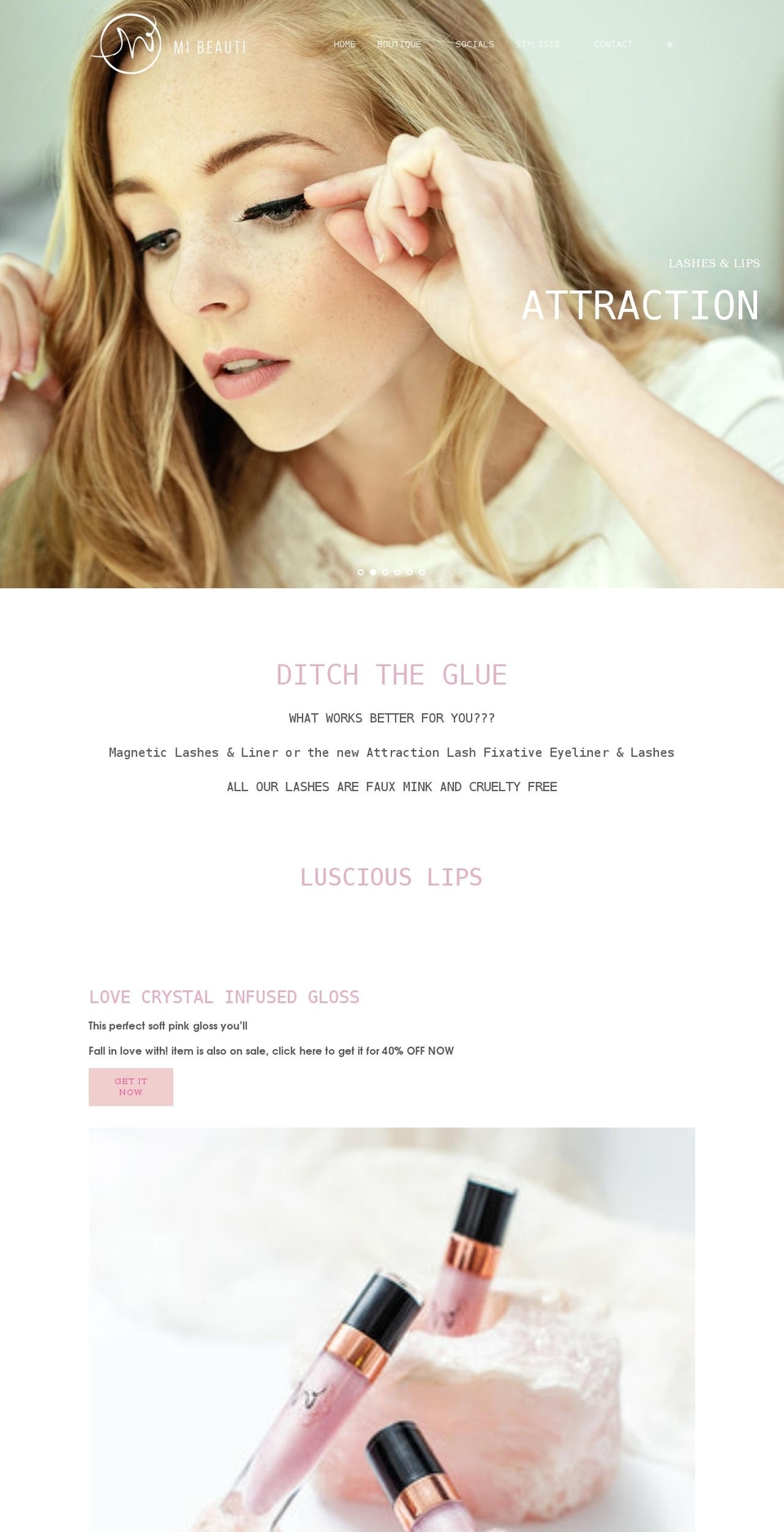 mibeauti.com shopify website screenshot