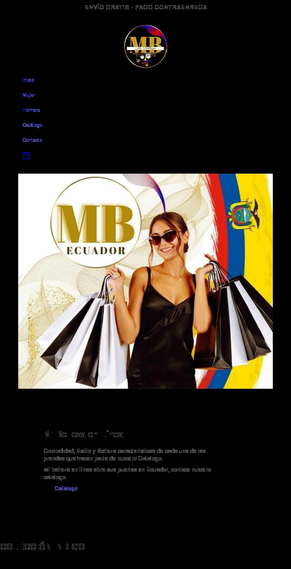 mibellezaenlinea.com shopify website screenshot