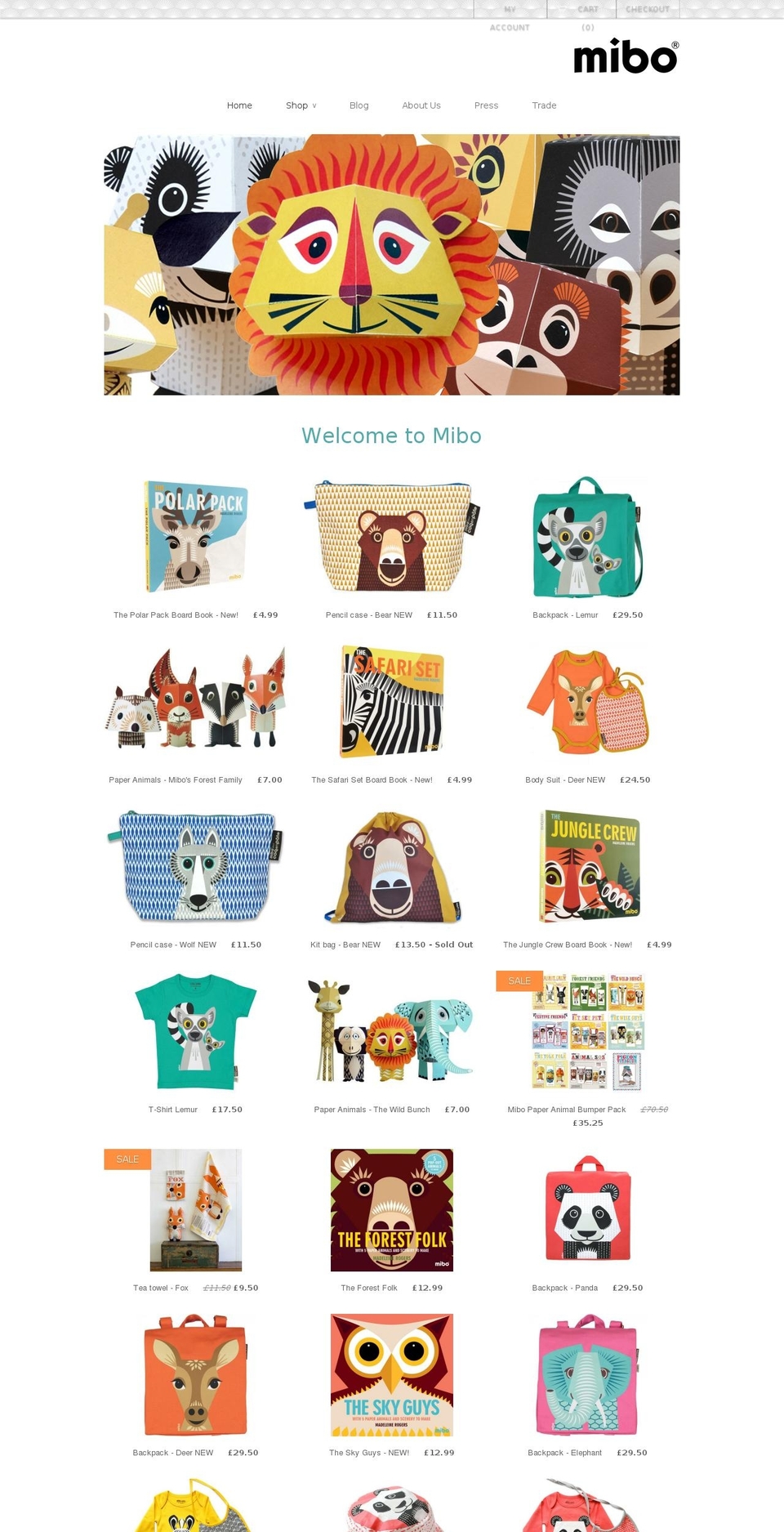 mibo.co.uk shopify website screenshot