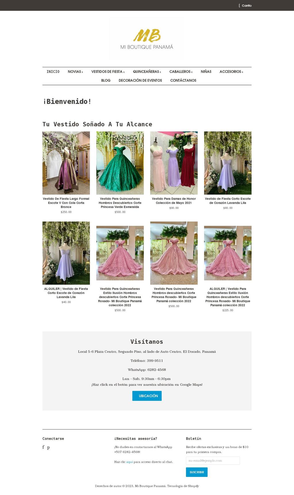 miboutiquepanama.com shopify website screenshot