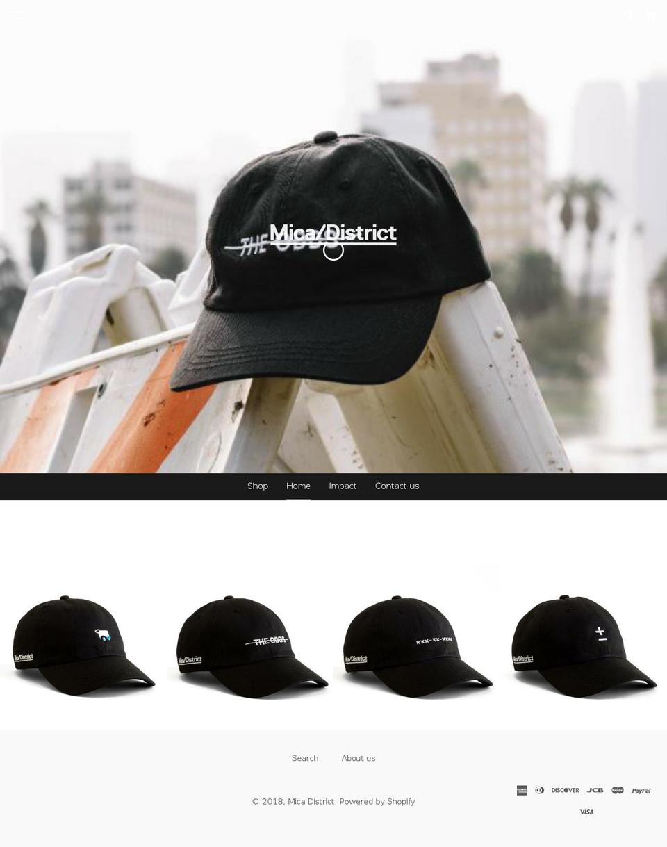 micadistrict.com — Shopify storefront screenshot