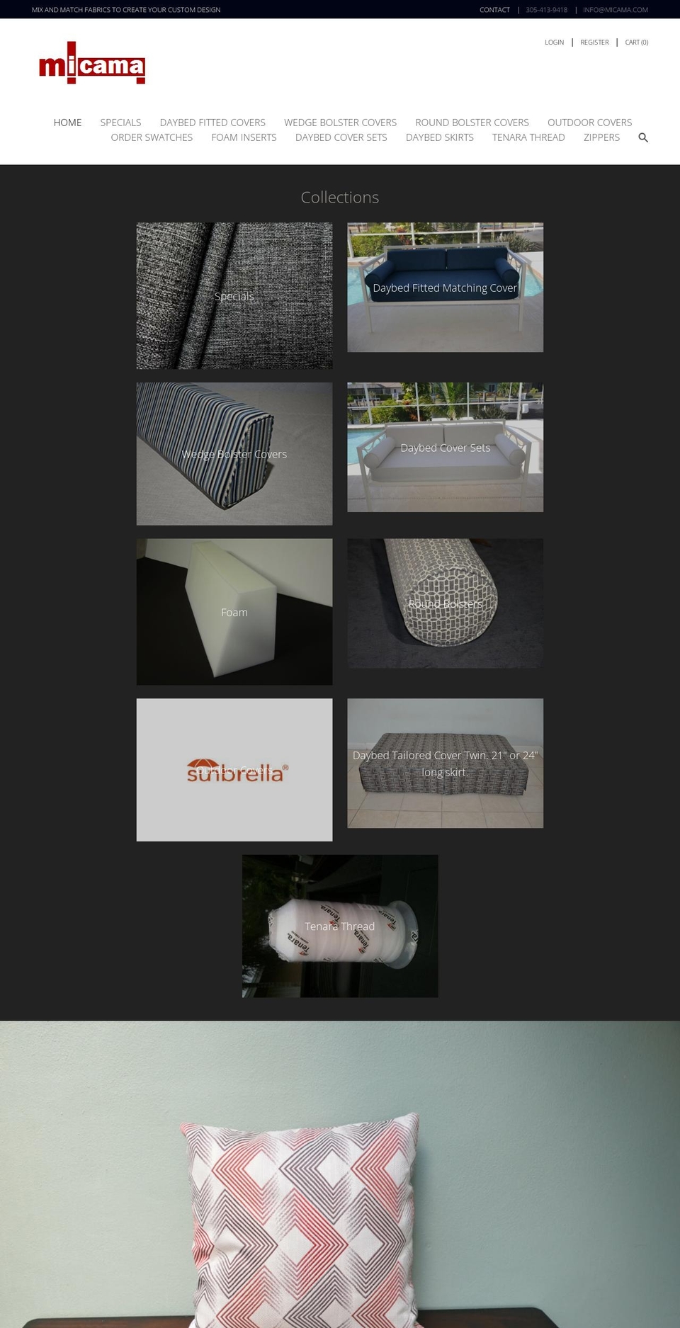 micamadesign.com — Shopify storefront screenshot