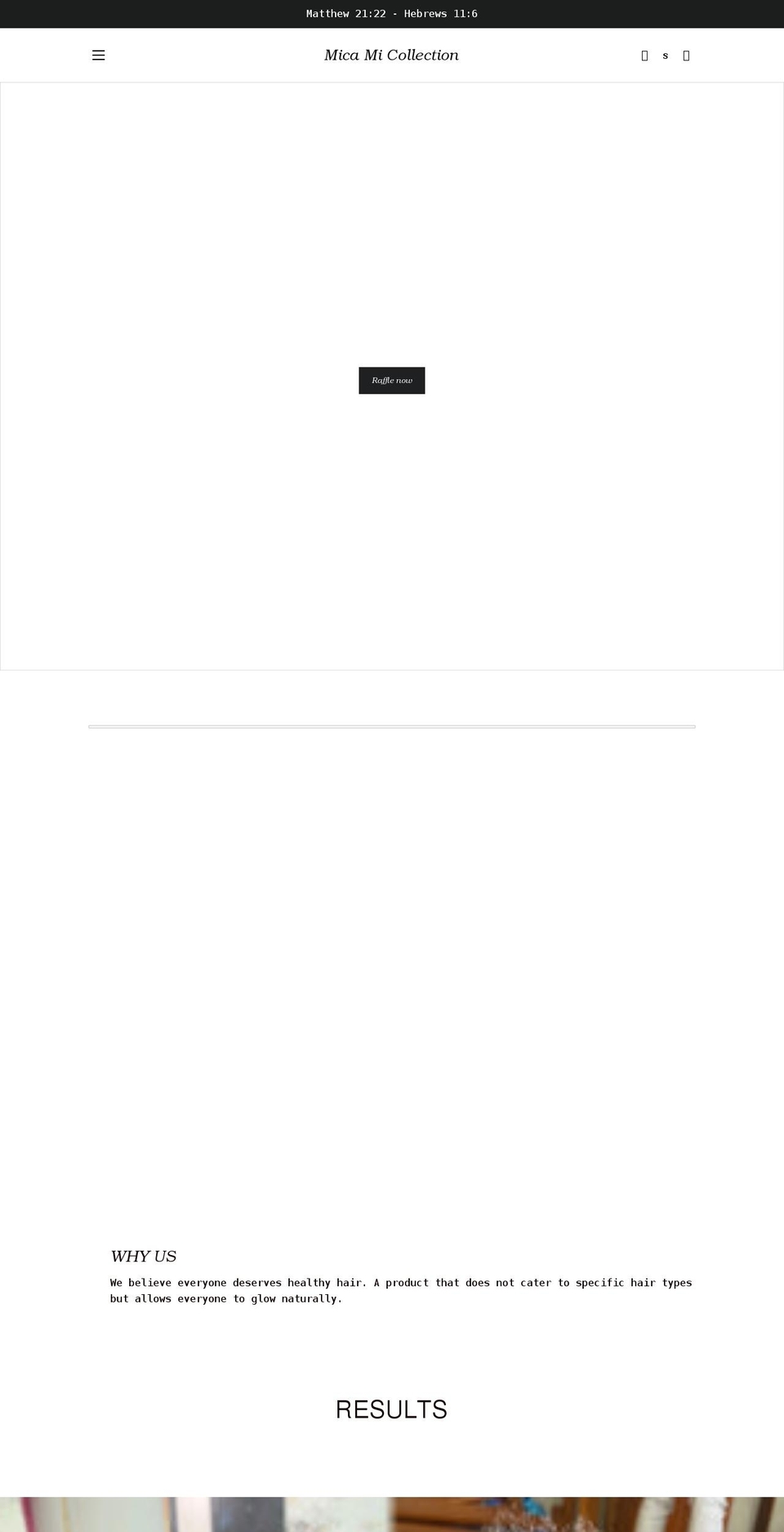 micamicollection.com shopify website screenshot