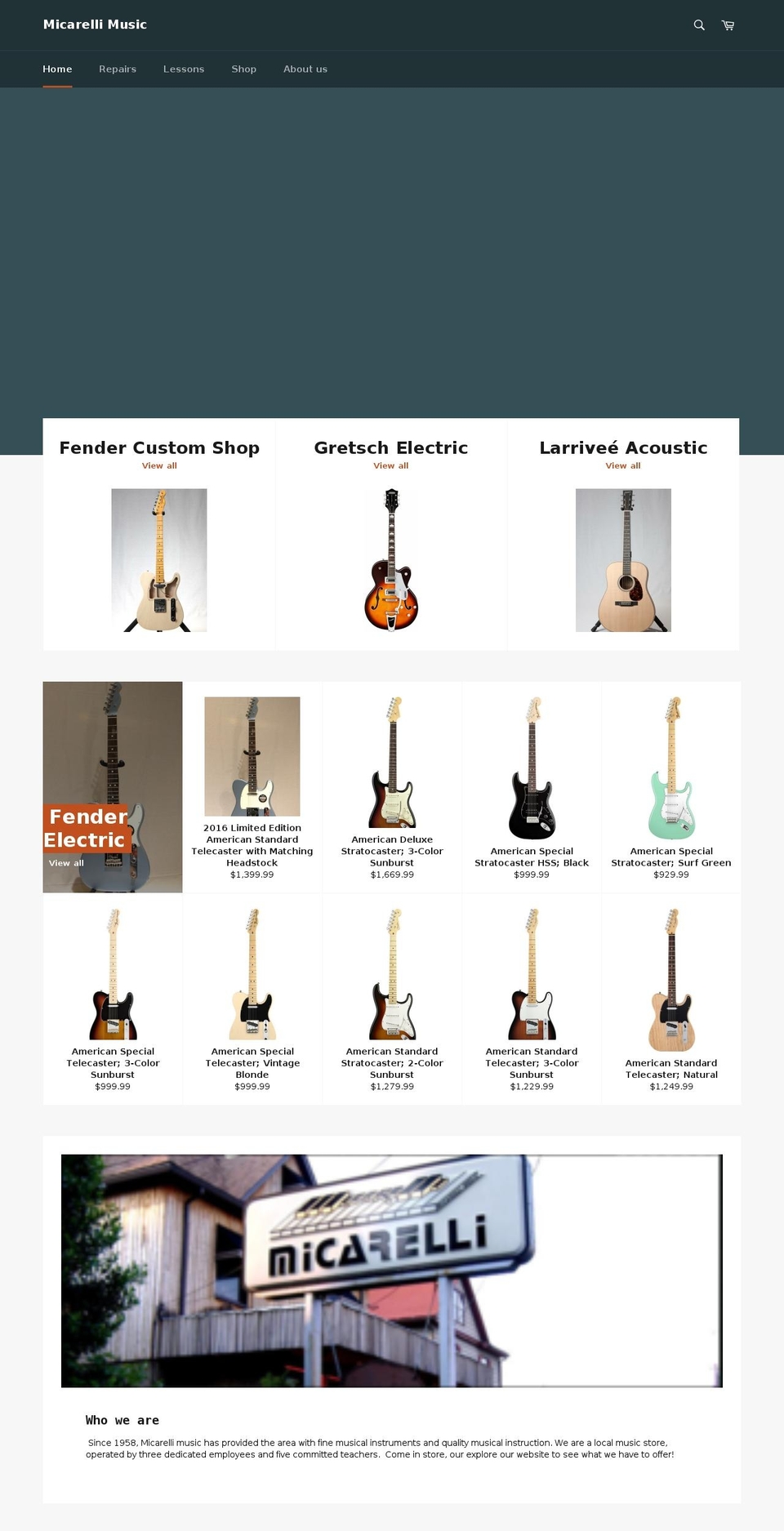 micarellimusic.com shopify website screenshot