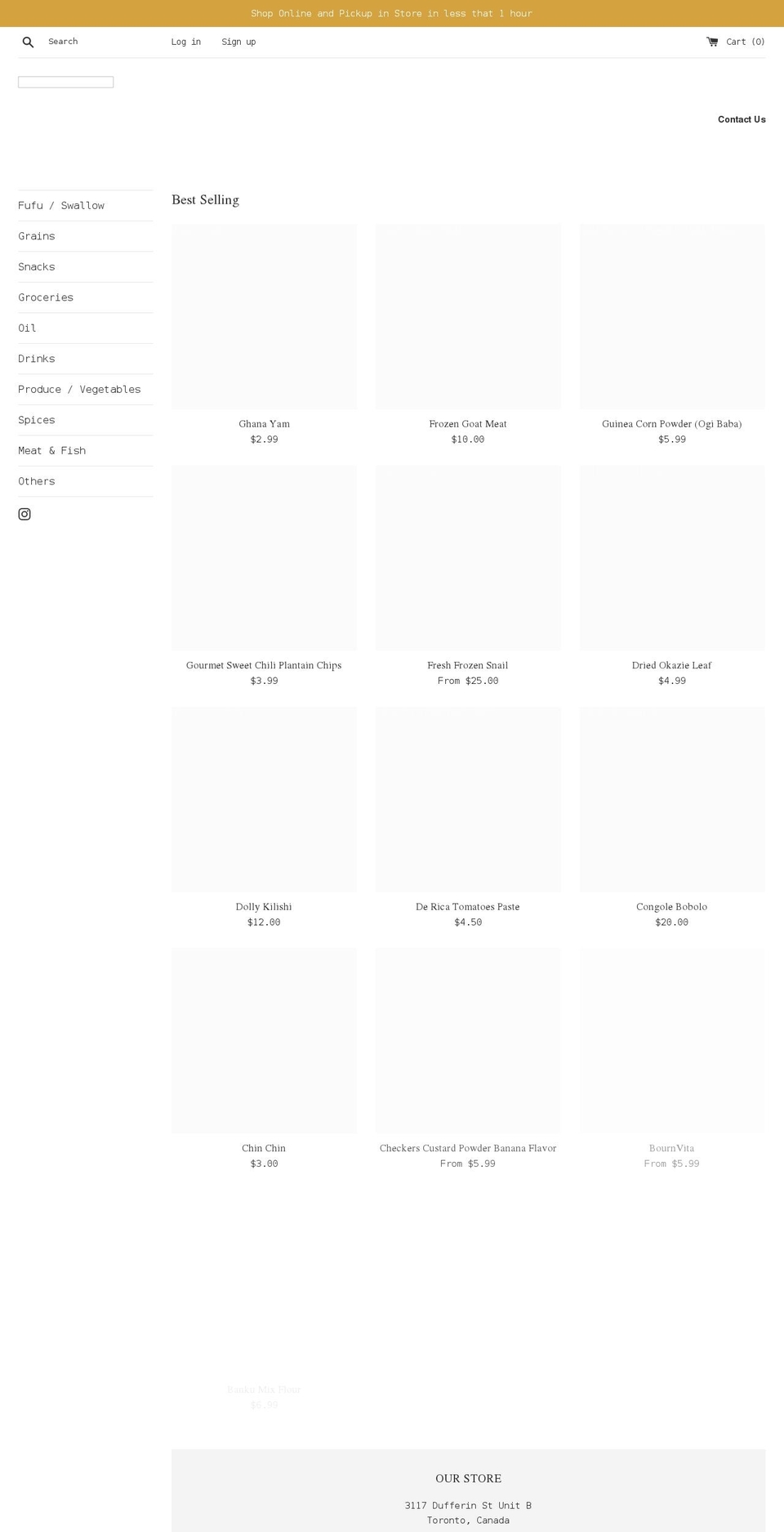 micchysafricancaribbeanmarket.com shopify website screenshot