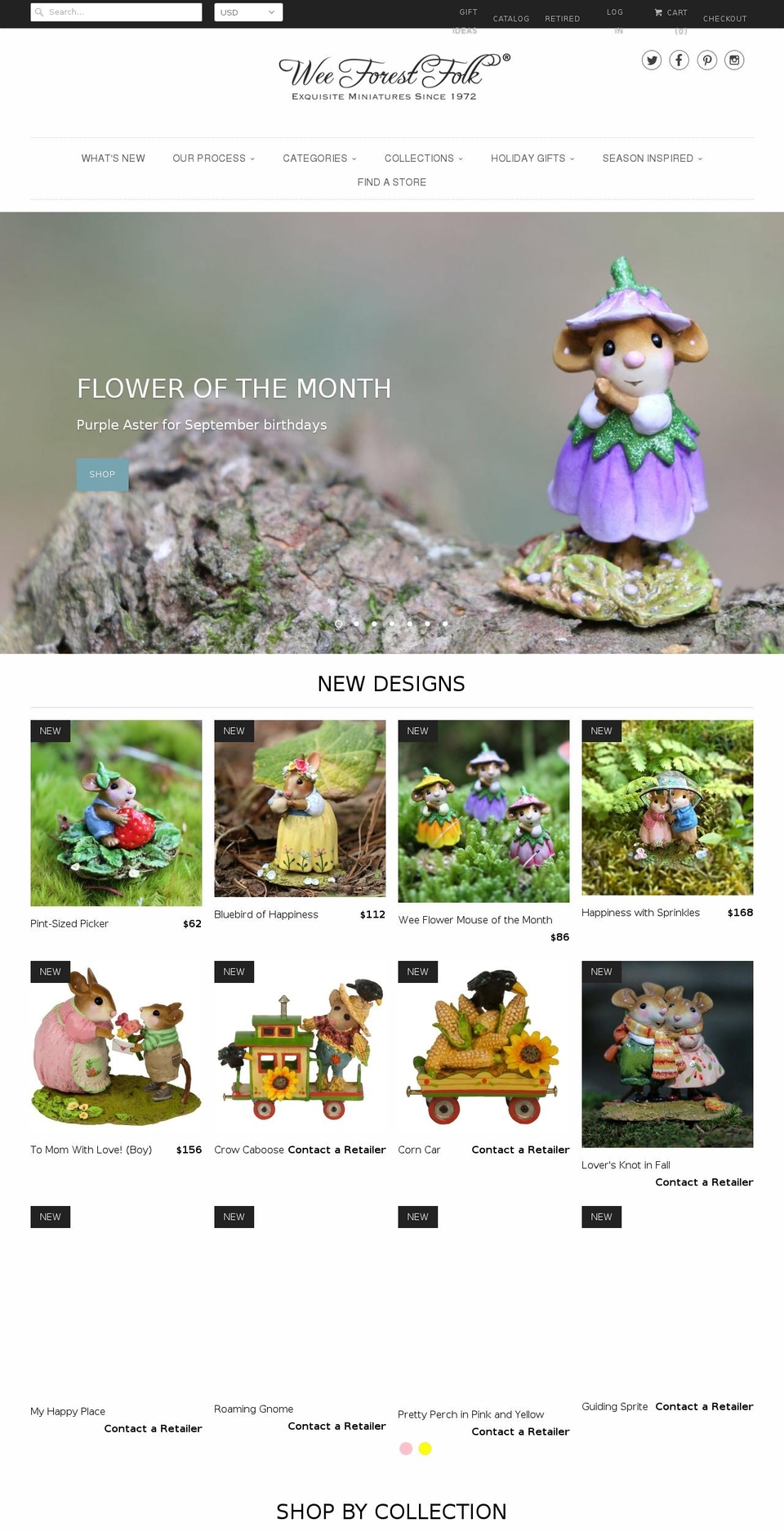 miceminiatures.com — Shopify storefront screenshot