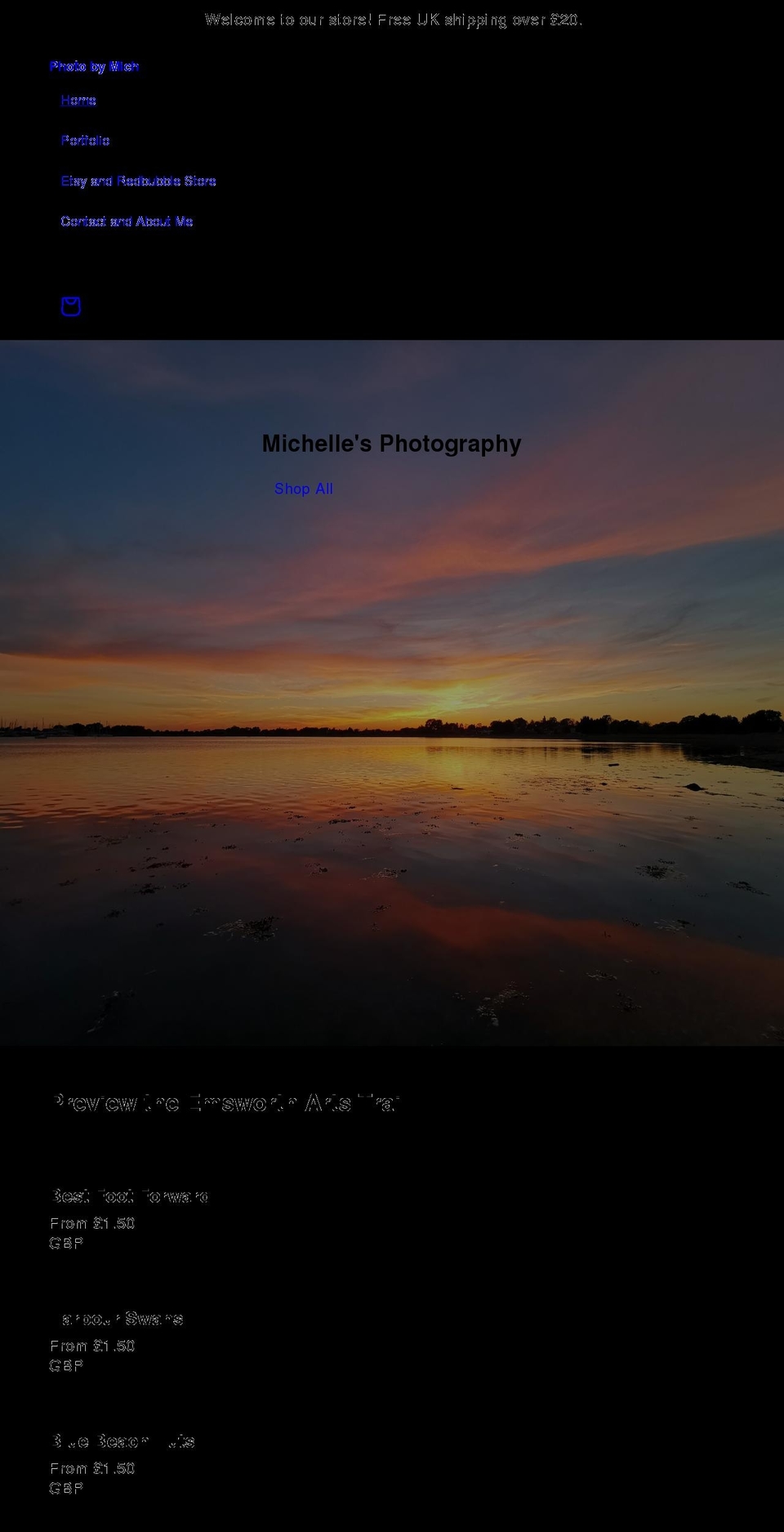 mich.photo shopify website screenshot