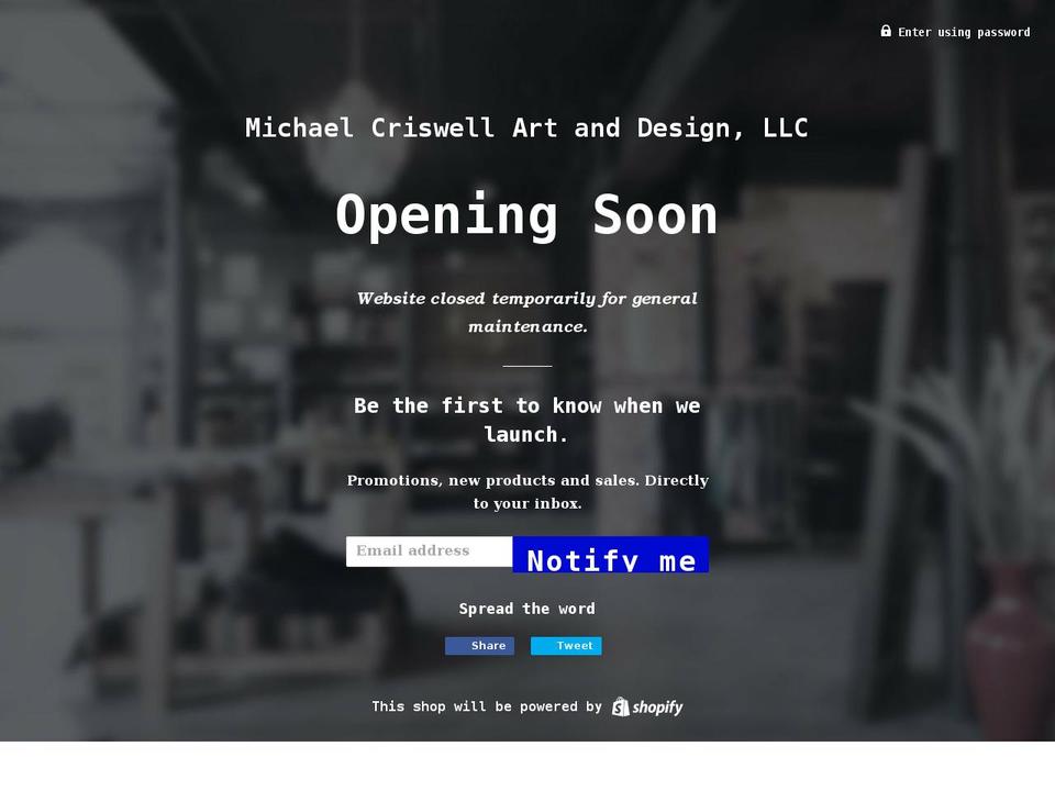 michael-criswell.myshopify.com shopify website screenshot