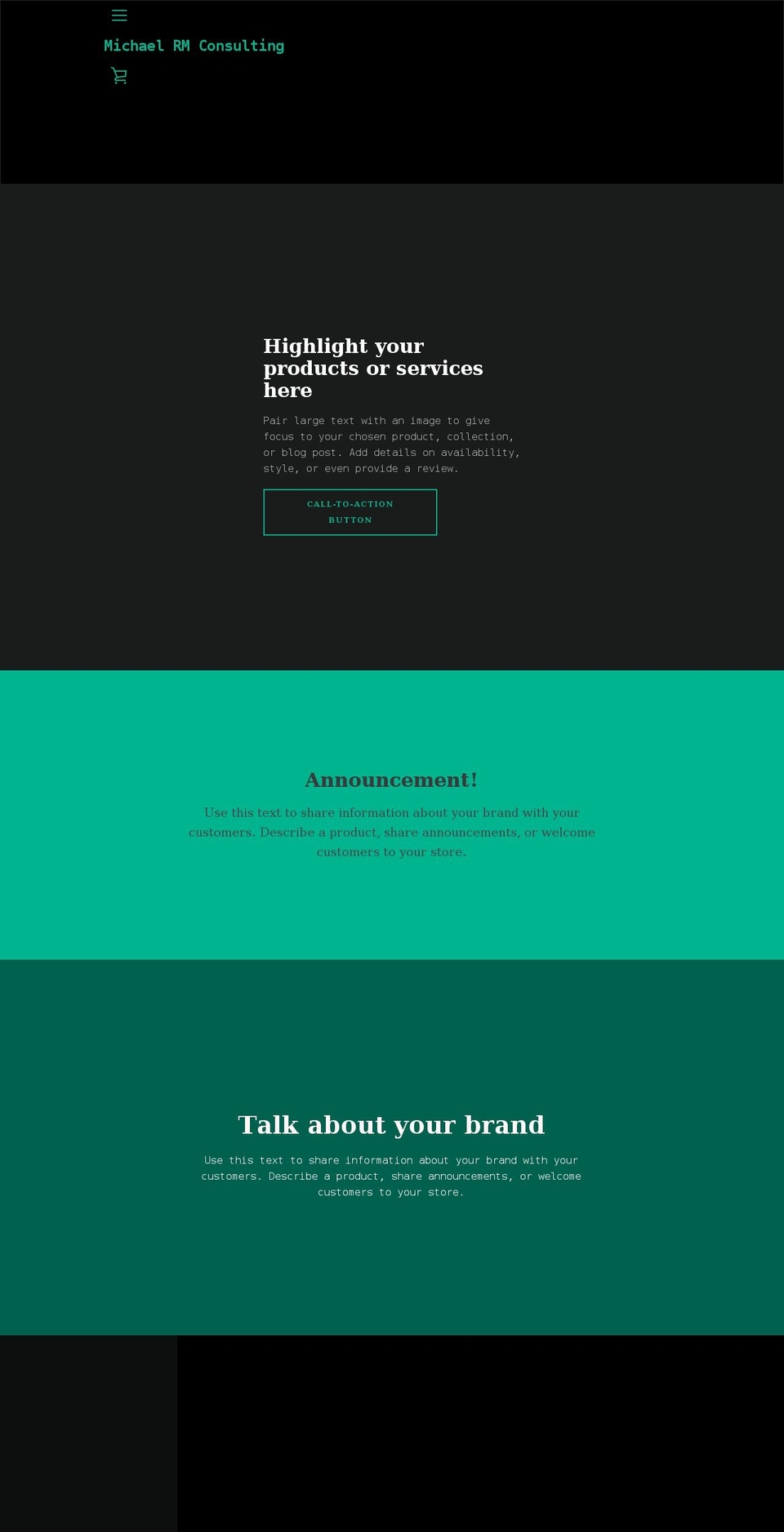 michael-rm-consulting.myshopify.com shopify website screenshot