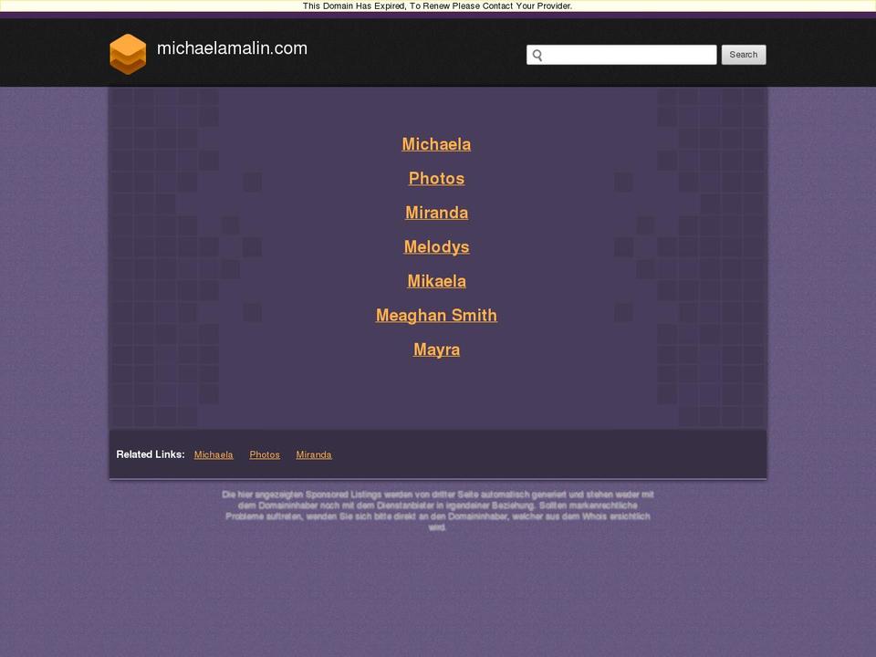 michaelamalin.com shopify website screenshot