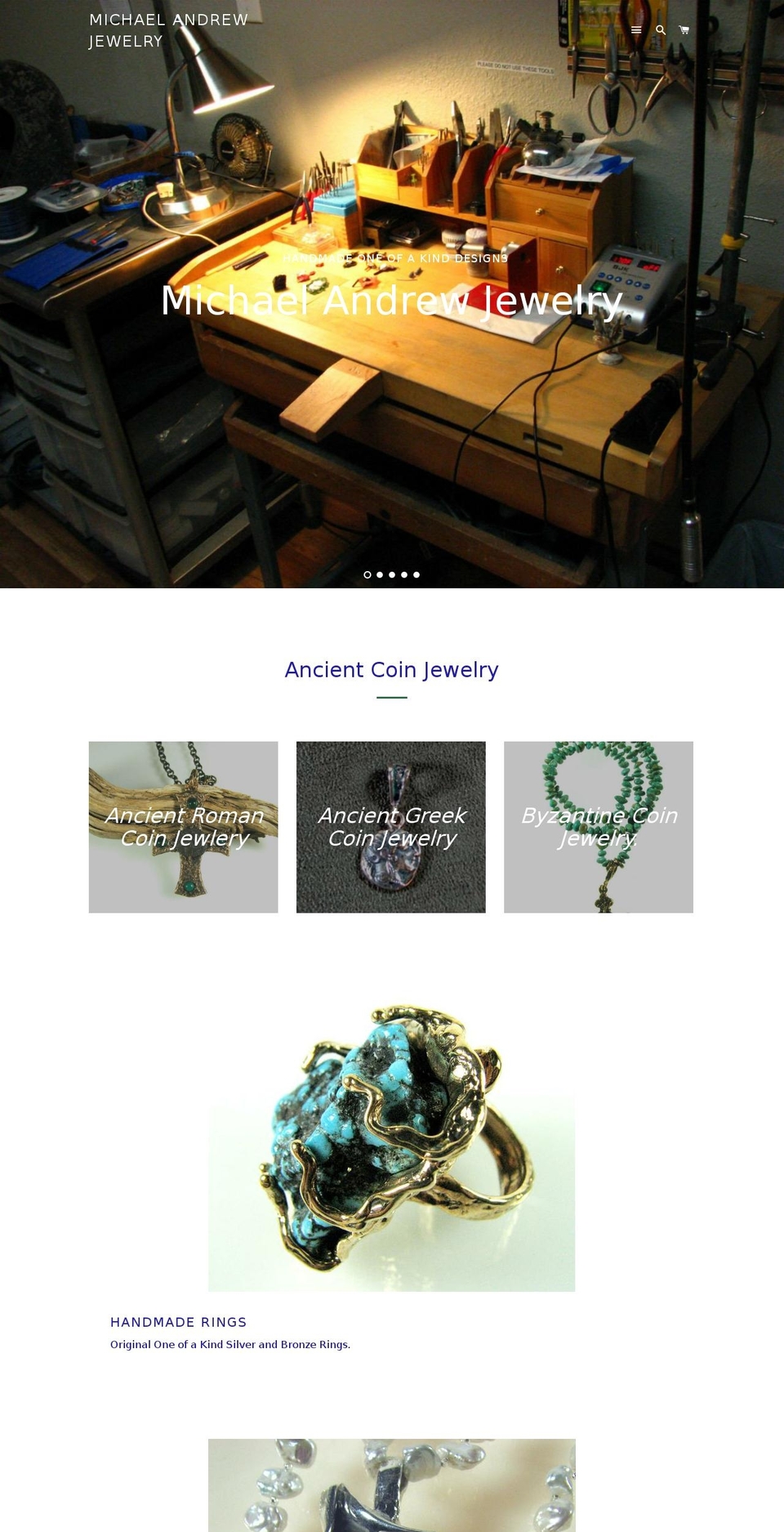 michaelandrewjewelry.com shopify website screenshot