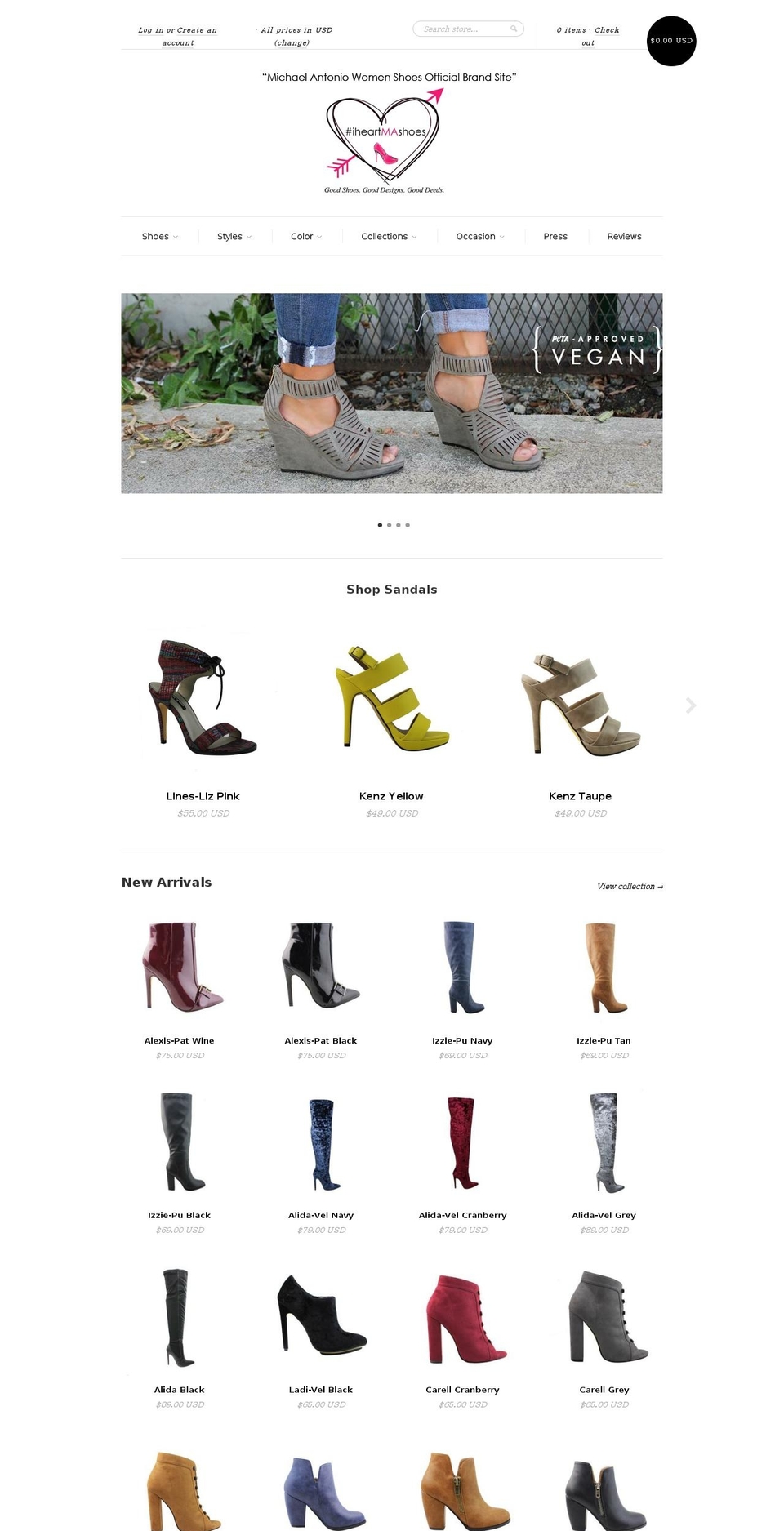 michaelantonio.com — Shopify storefront screenshot