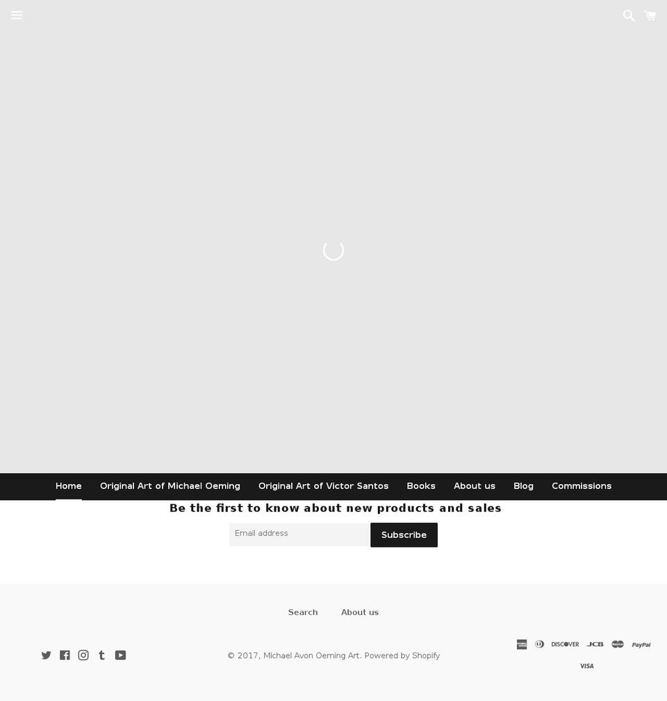 michaelavonoeming.com shopify website screenshot