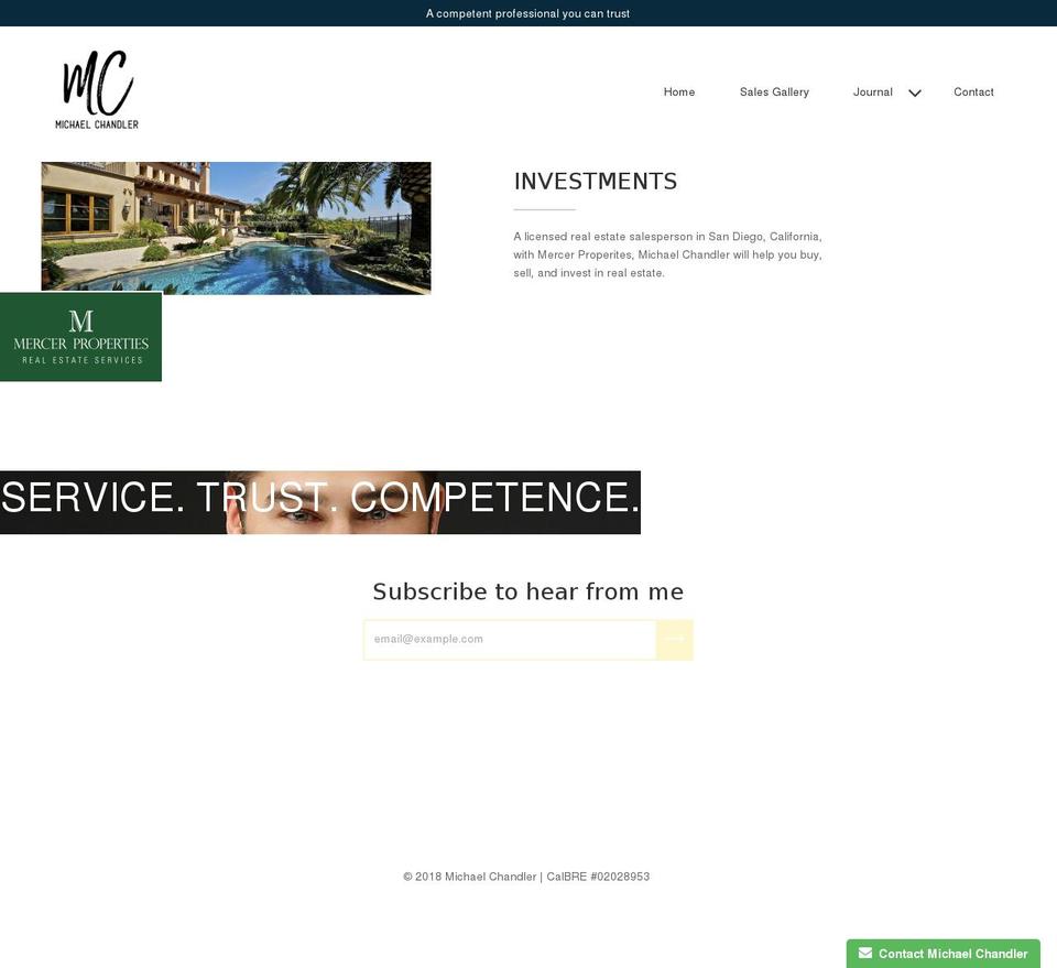 michaelchandler.org shopify website screenshot