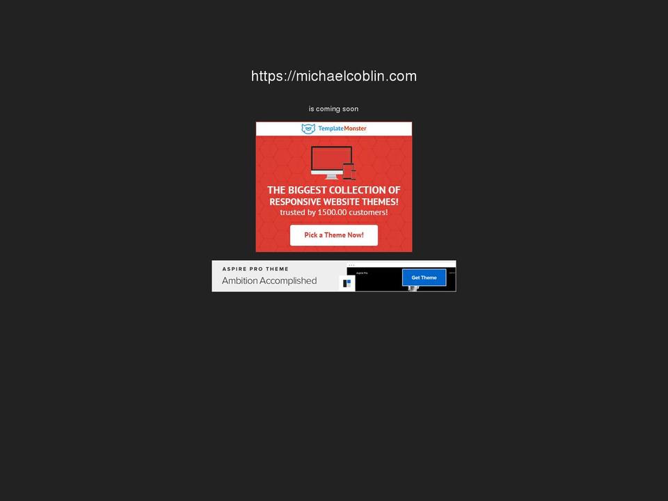 michaelcoblin.com shopify website screenshot