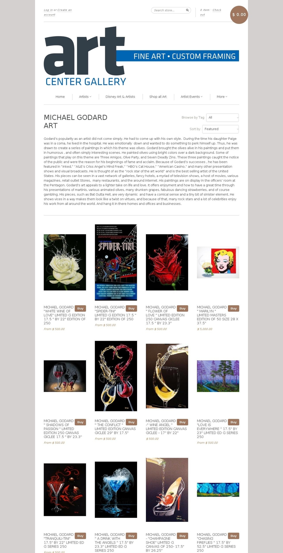 michaelgodards.com shopify website screenshot