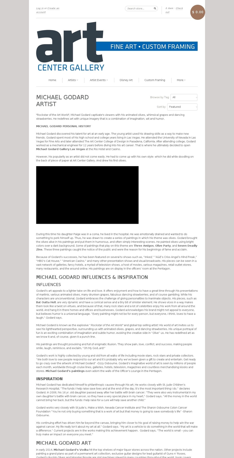 michaelgodardsuperstore.com — Shopify storefront screenshot