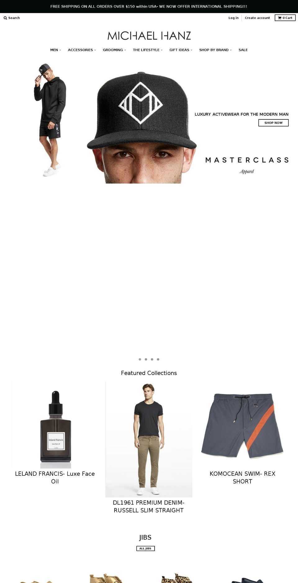 michaelhanz.com shopify website screenshot