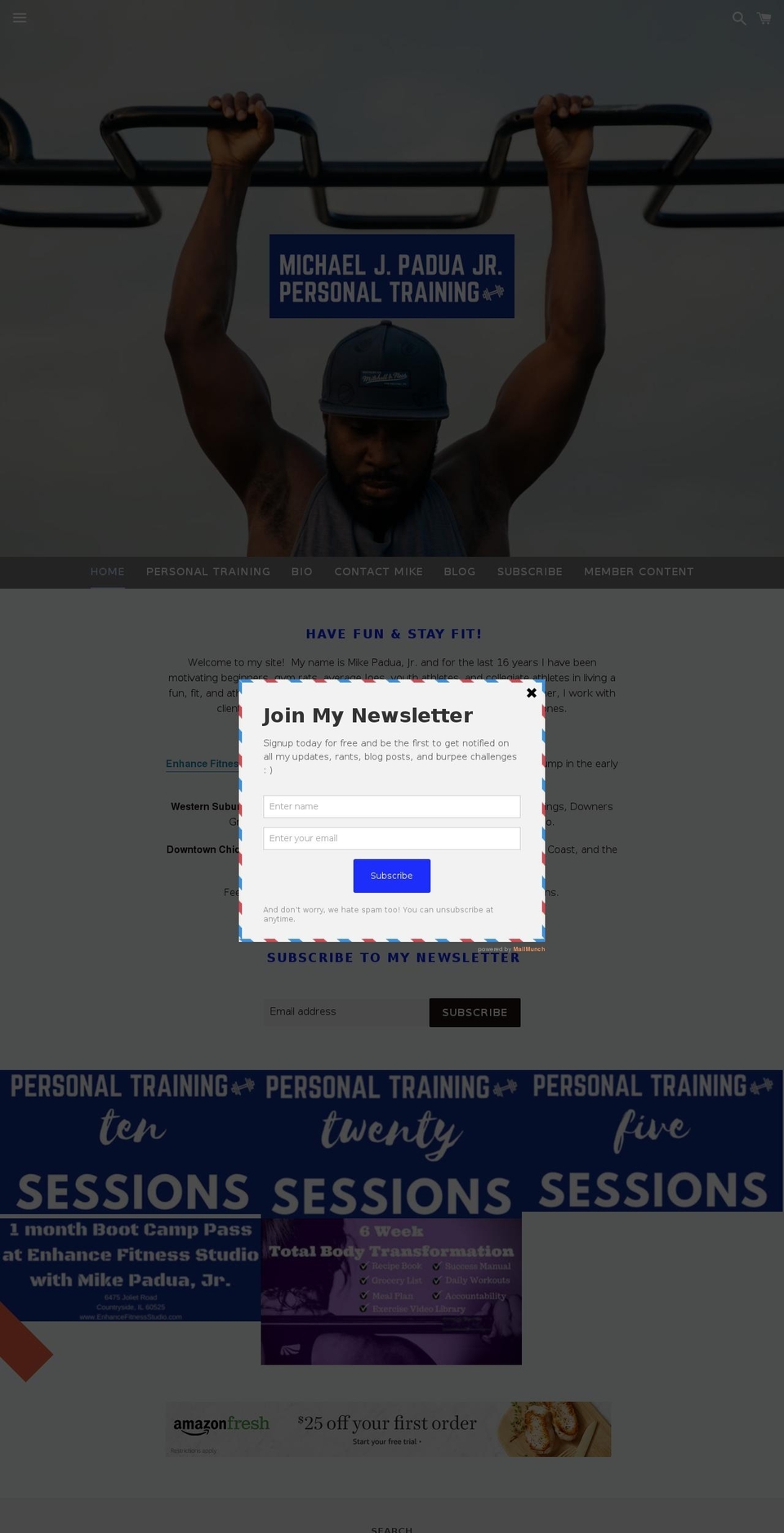 michaeljpaduajr.com — Shopify storefront screenshot