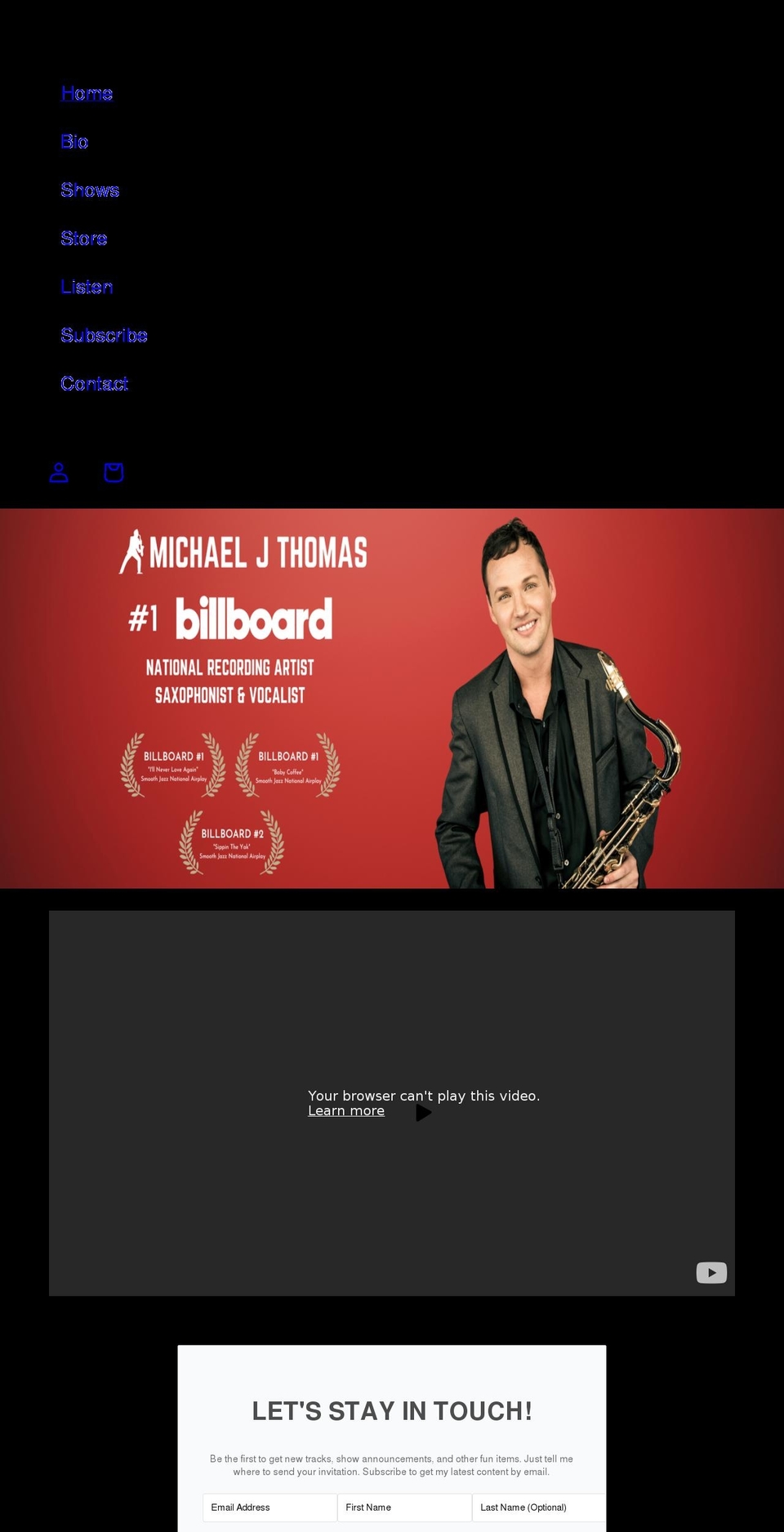 michaeljthomas.net shopify website screenshot