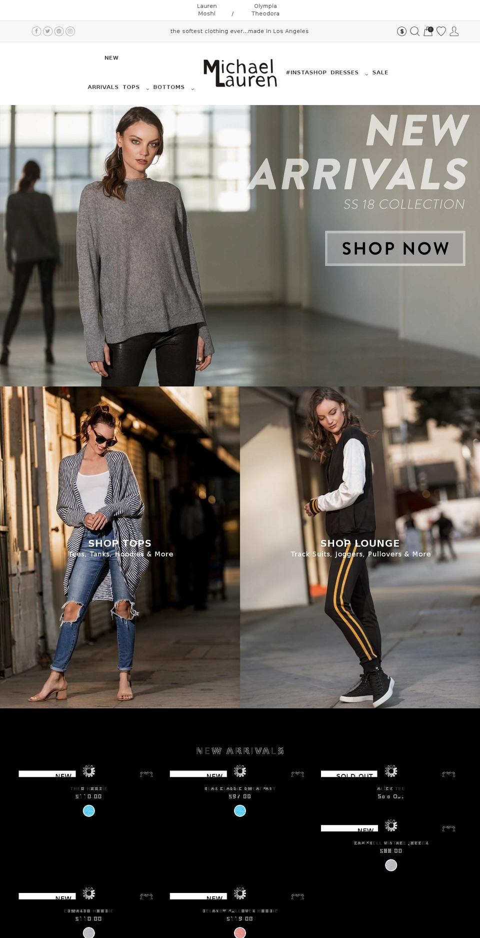 michaellaurenclothing.com shopify website screenshot