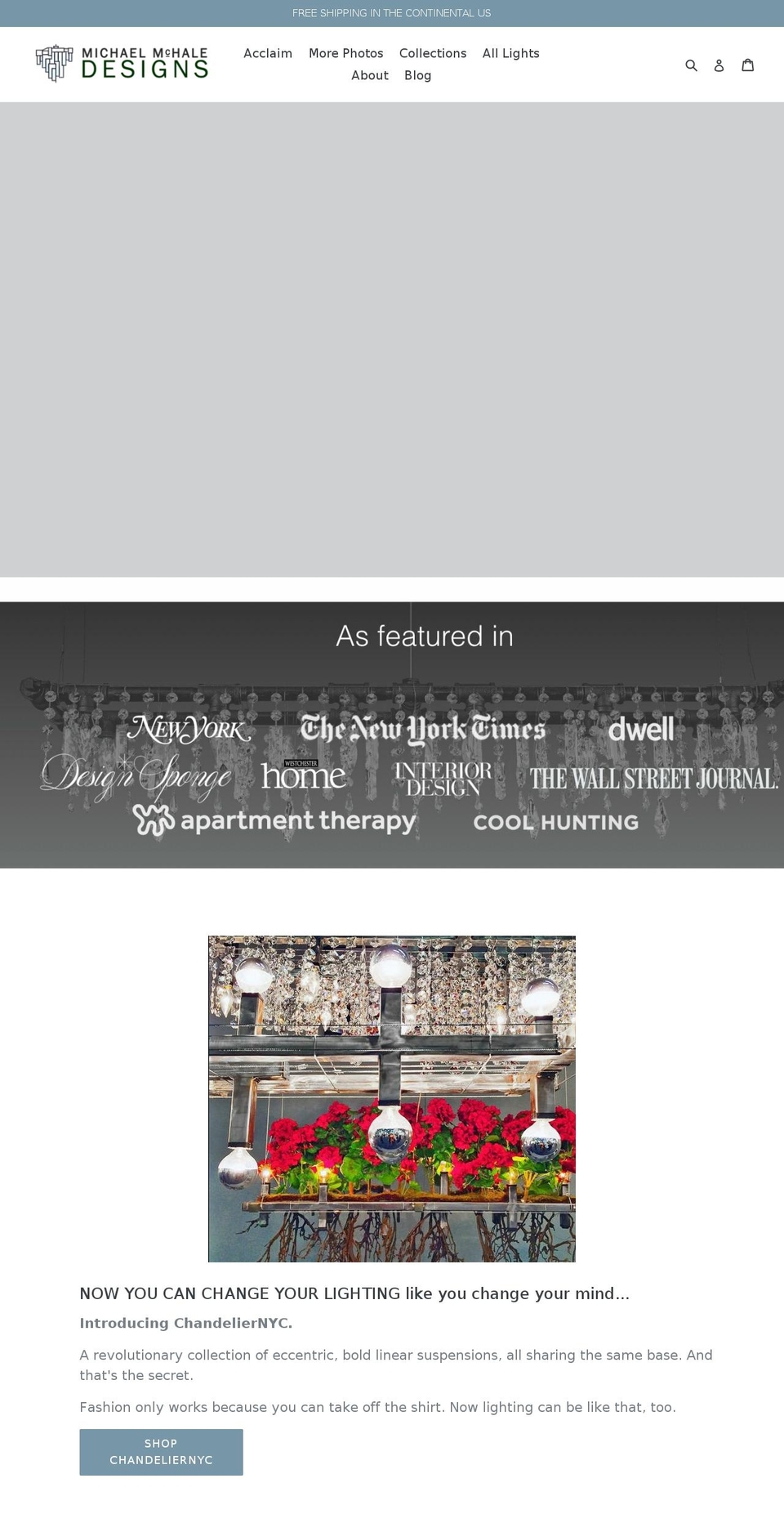 michaelmchaledesigns.com shopify website screenshot