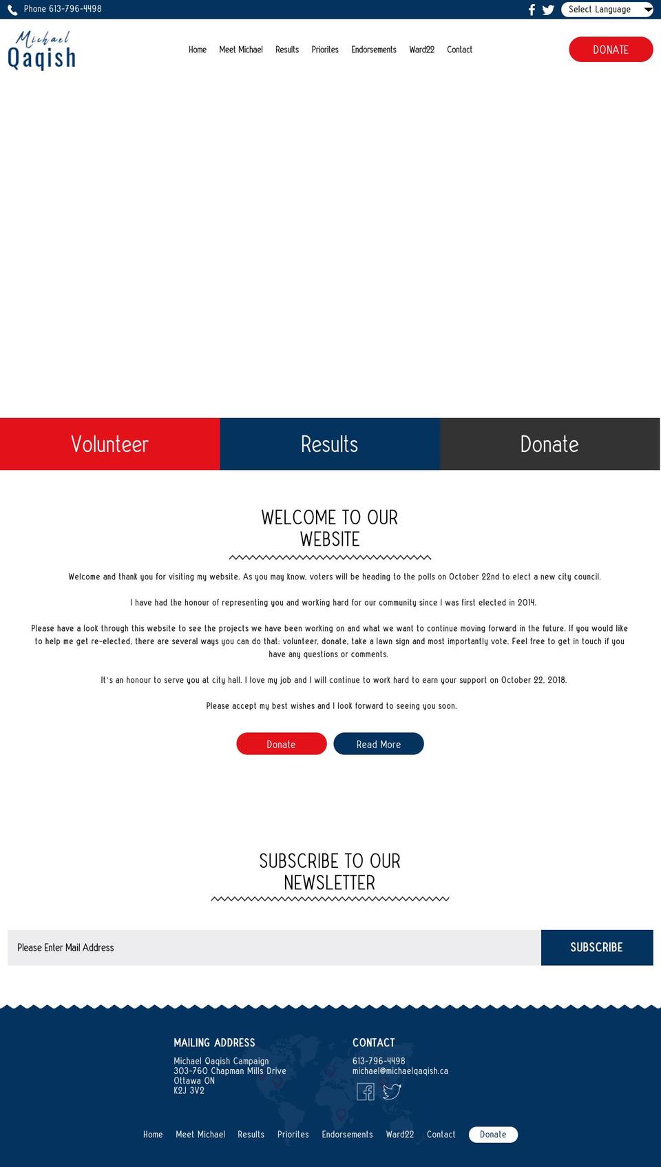 michaelqaqish.ca shopify website screenshot